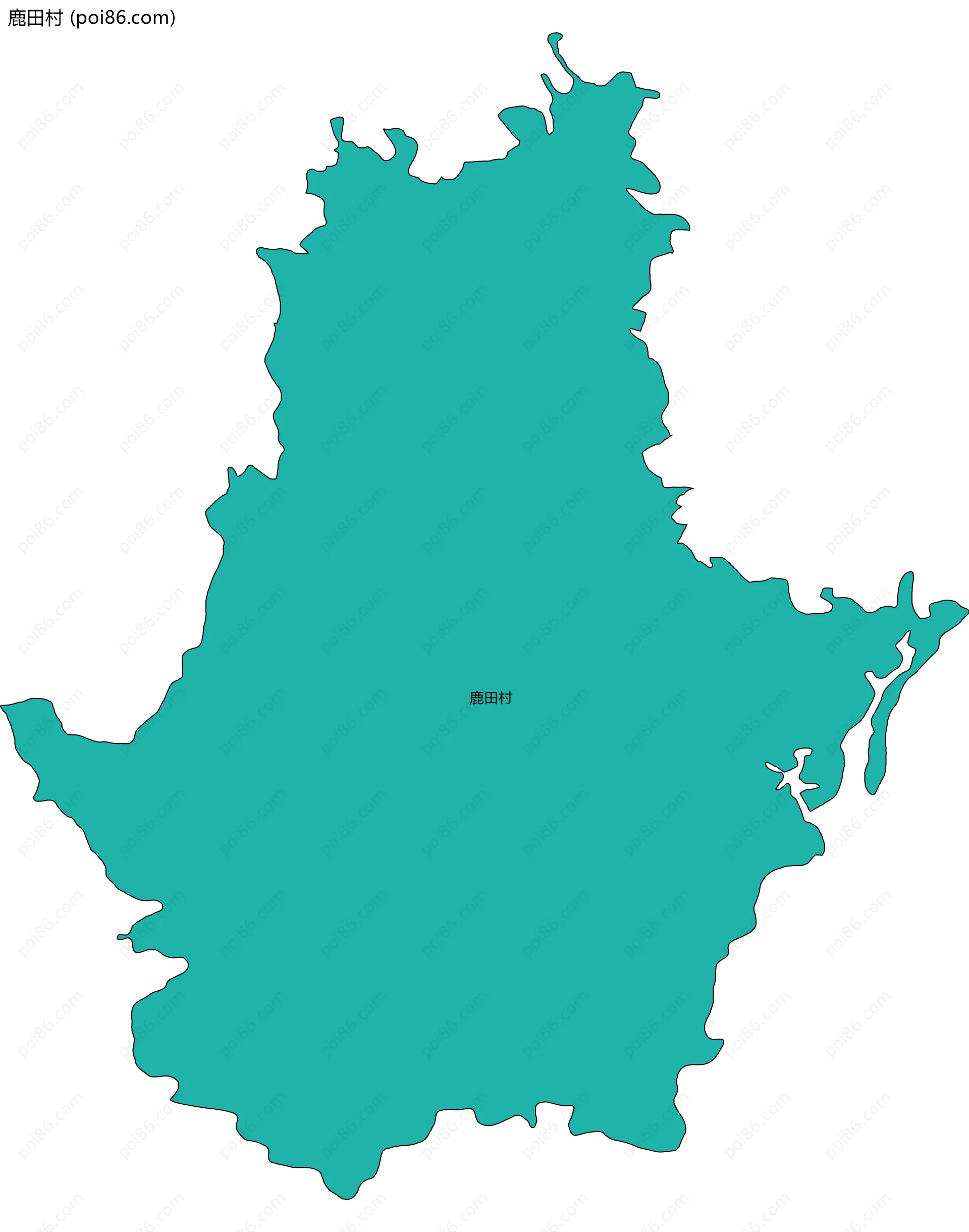 鹿田村边界地图