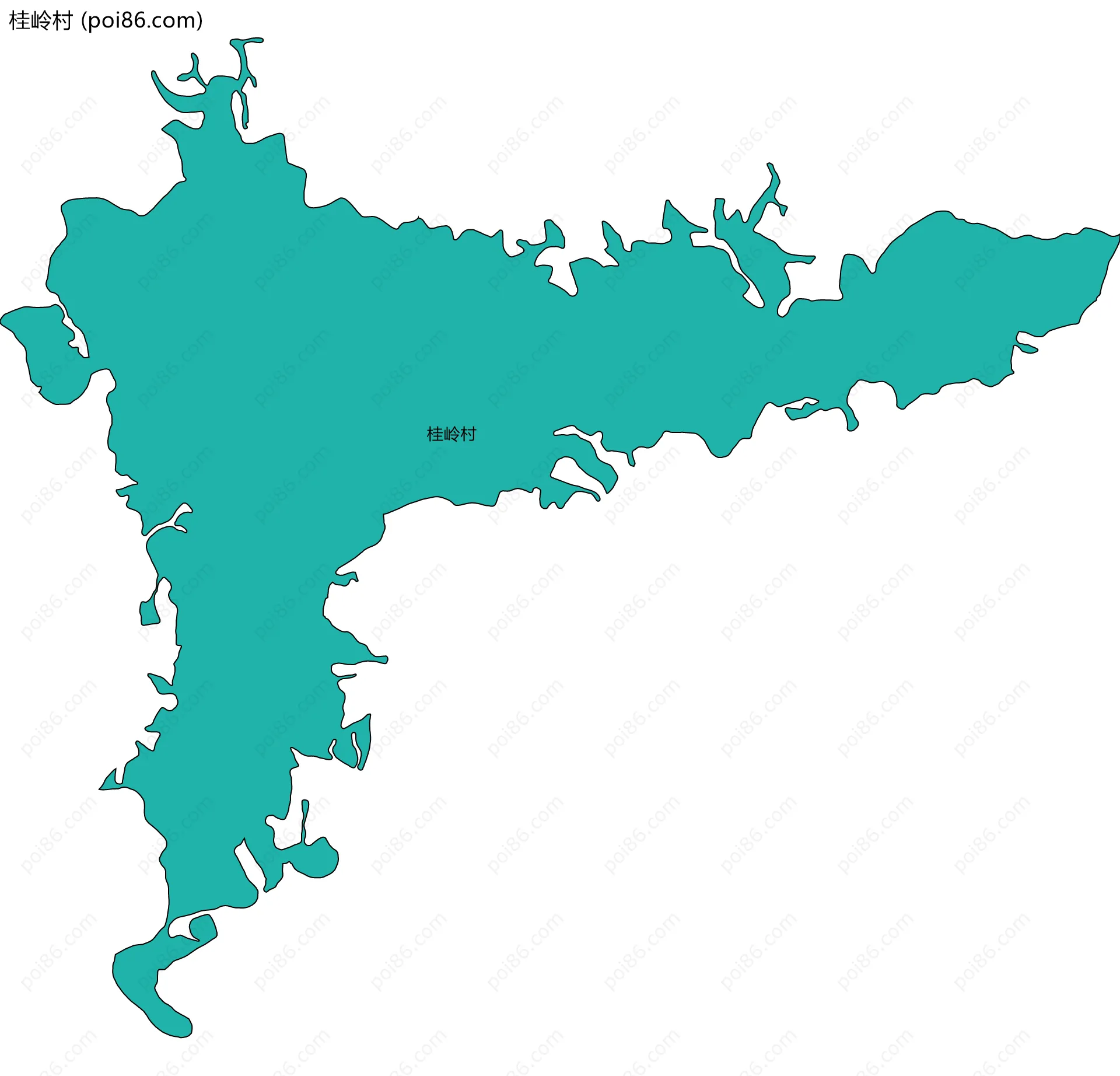 桂岭村边界地图