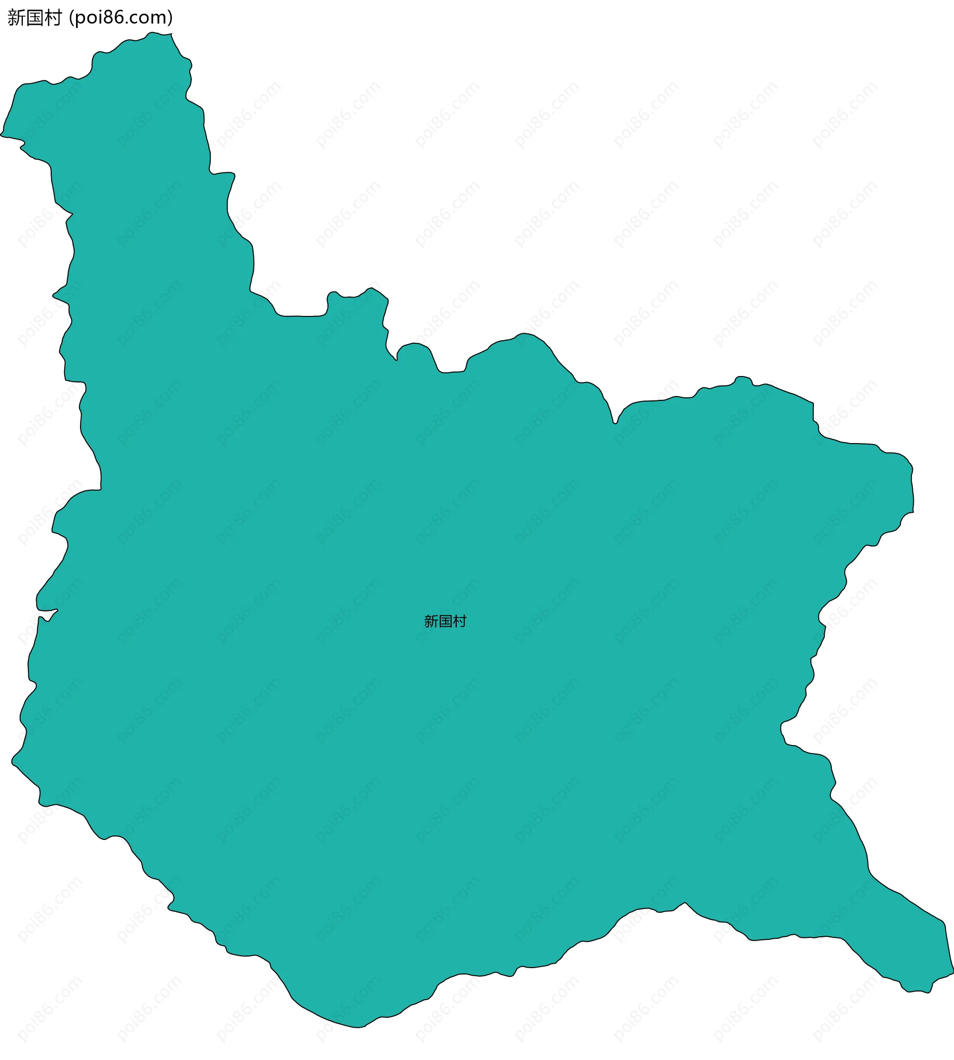 新国村边界地图