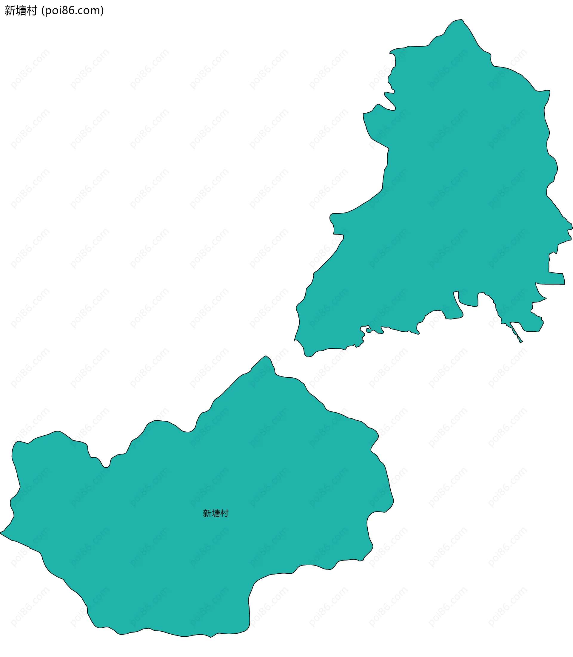 新塘村边界地图