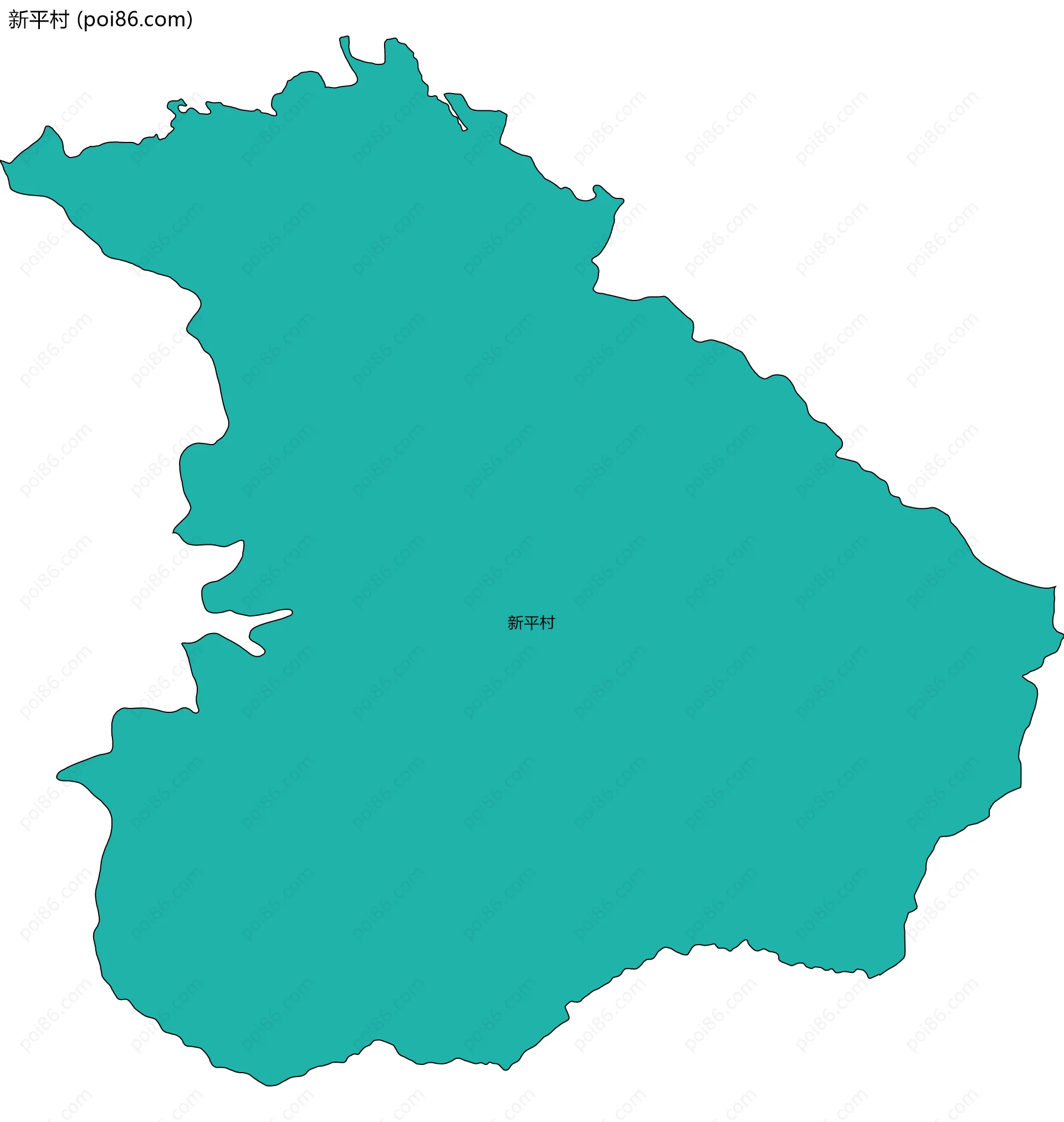 新平村边界地图