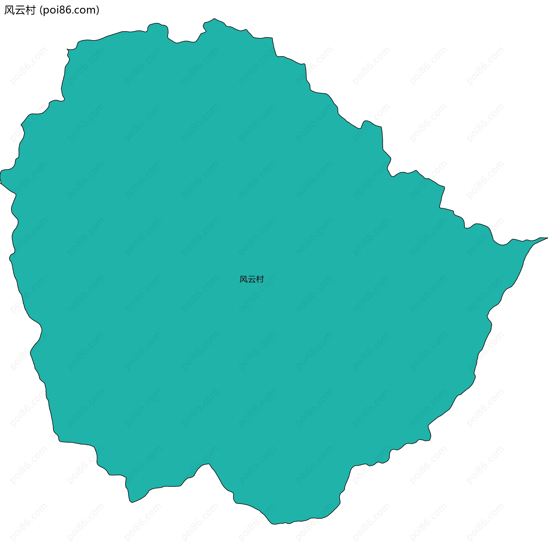 风云村边界地图