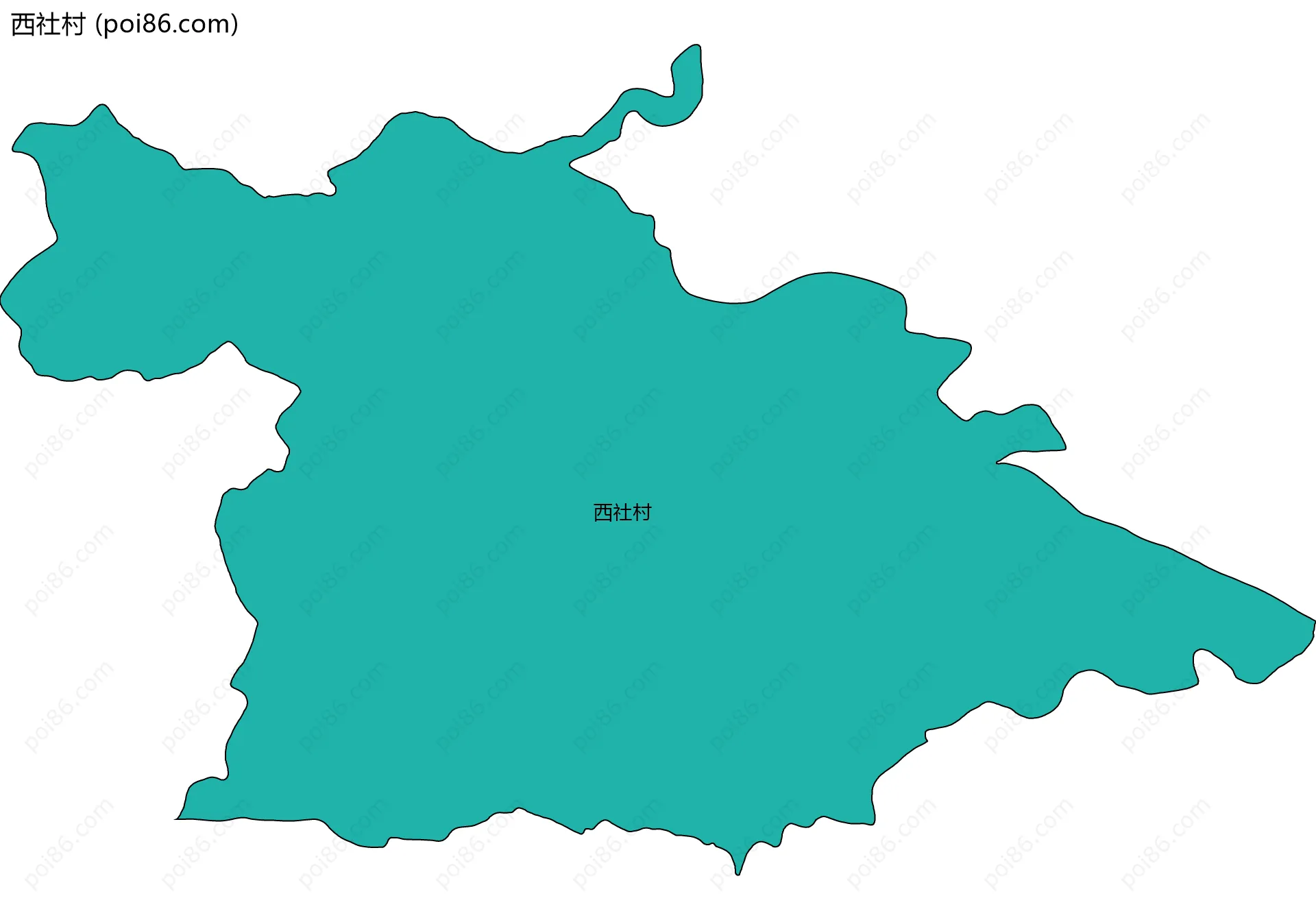西社村边界地图