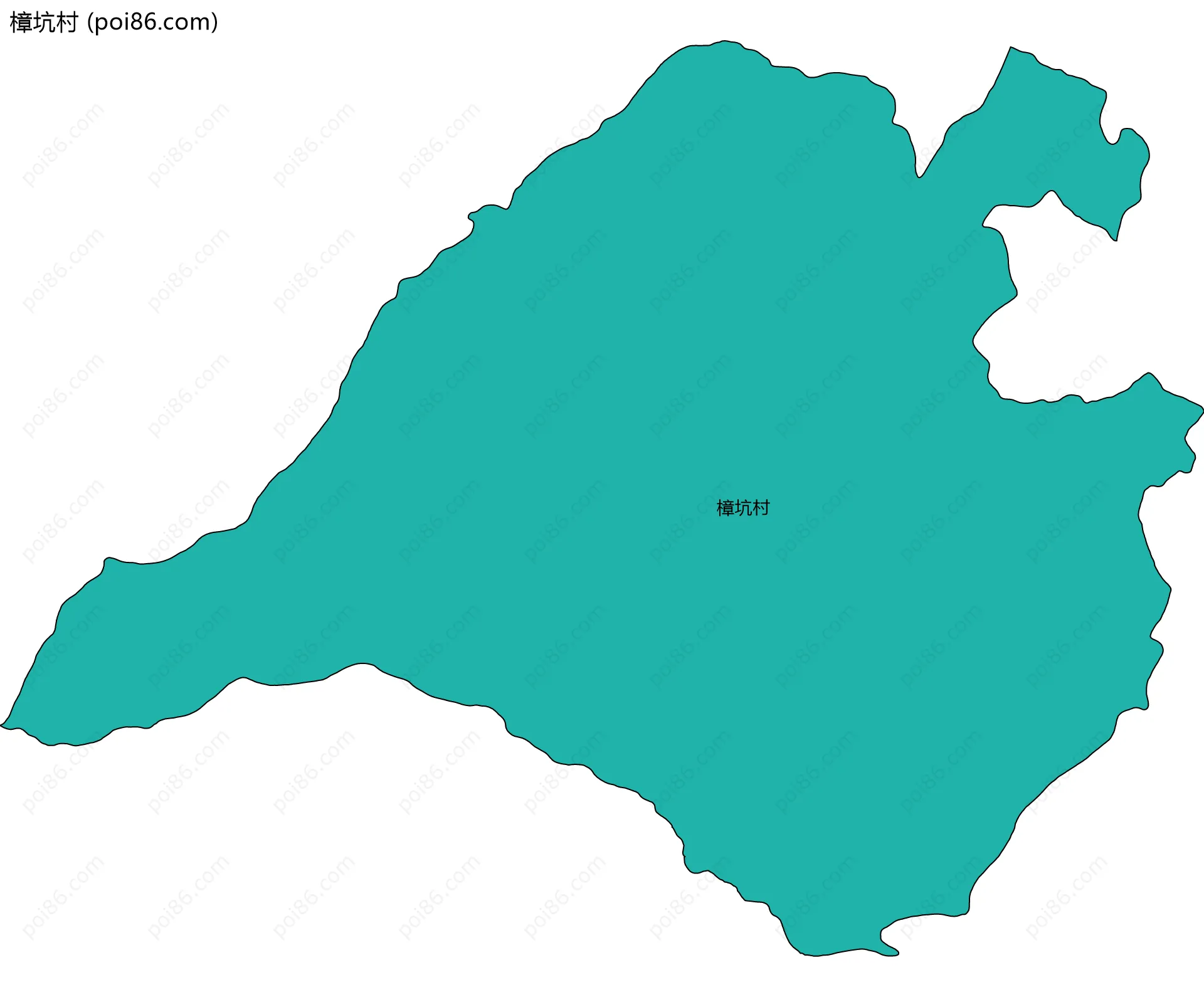 樟坑村边界地图