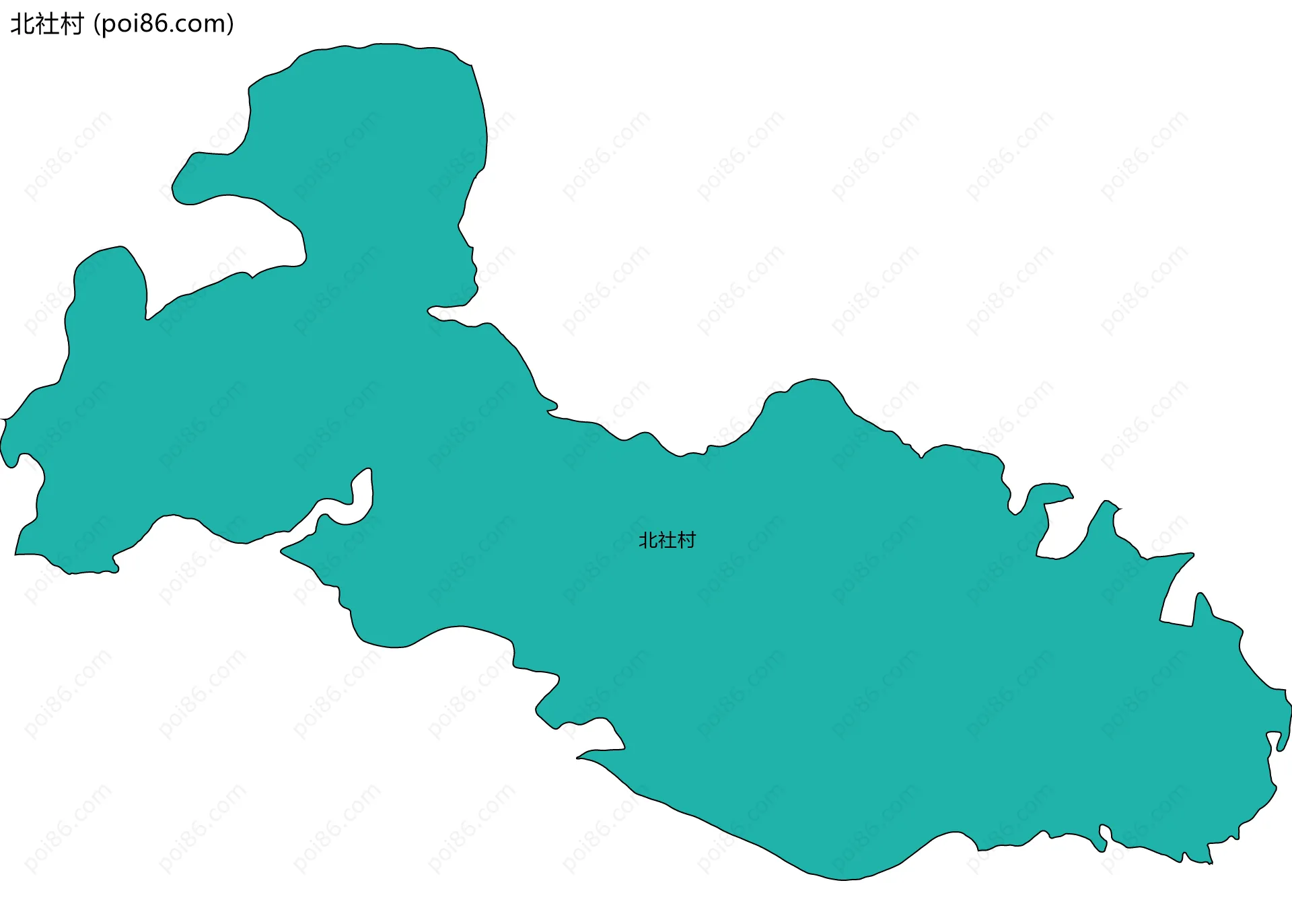 北社村边界地图