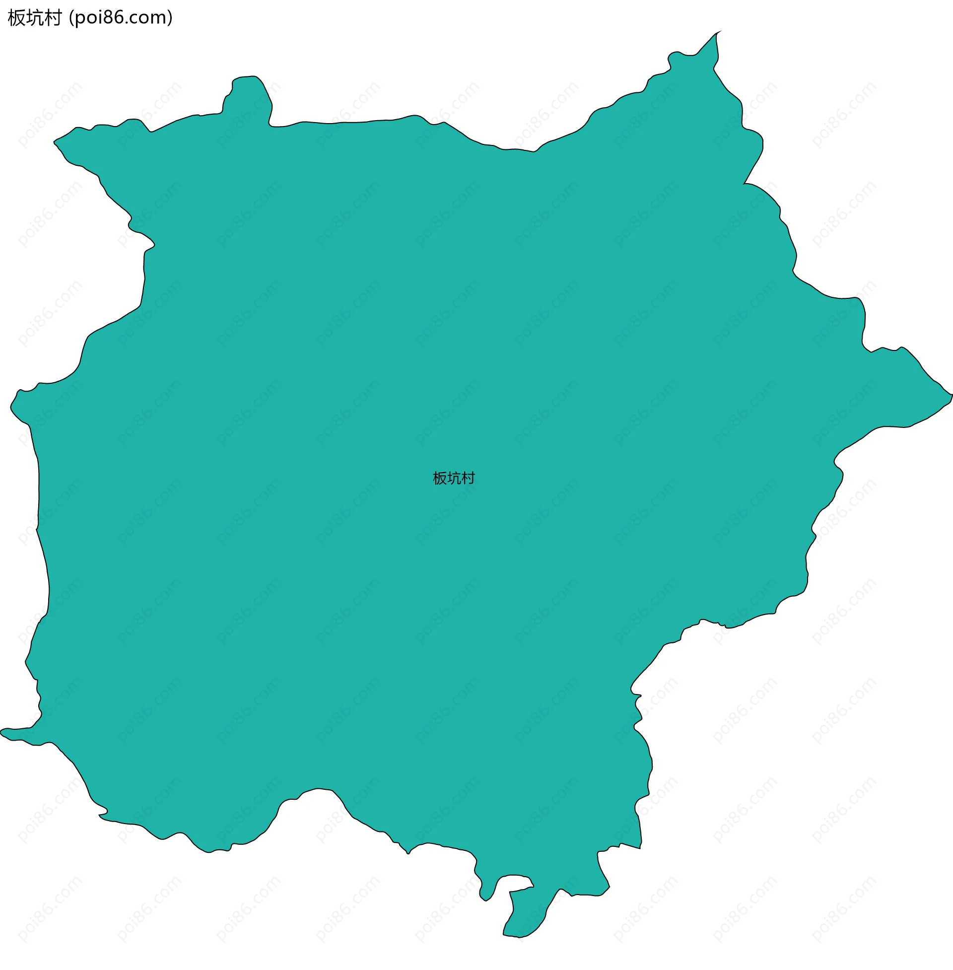 板坑村边界地图
