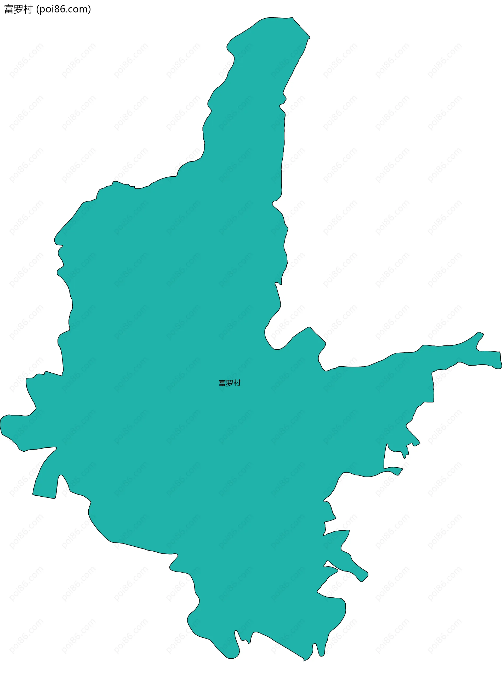 富罗村边界地图