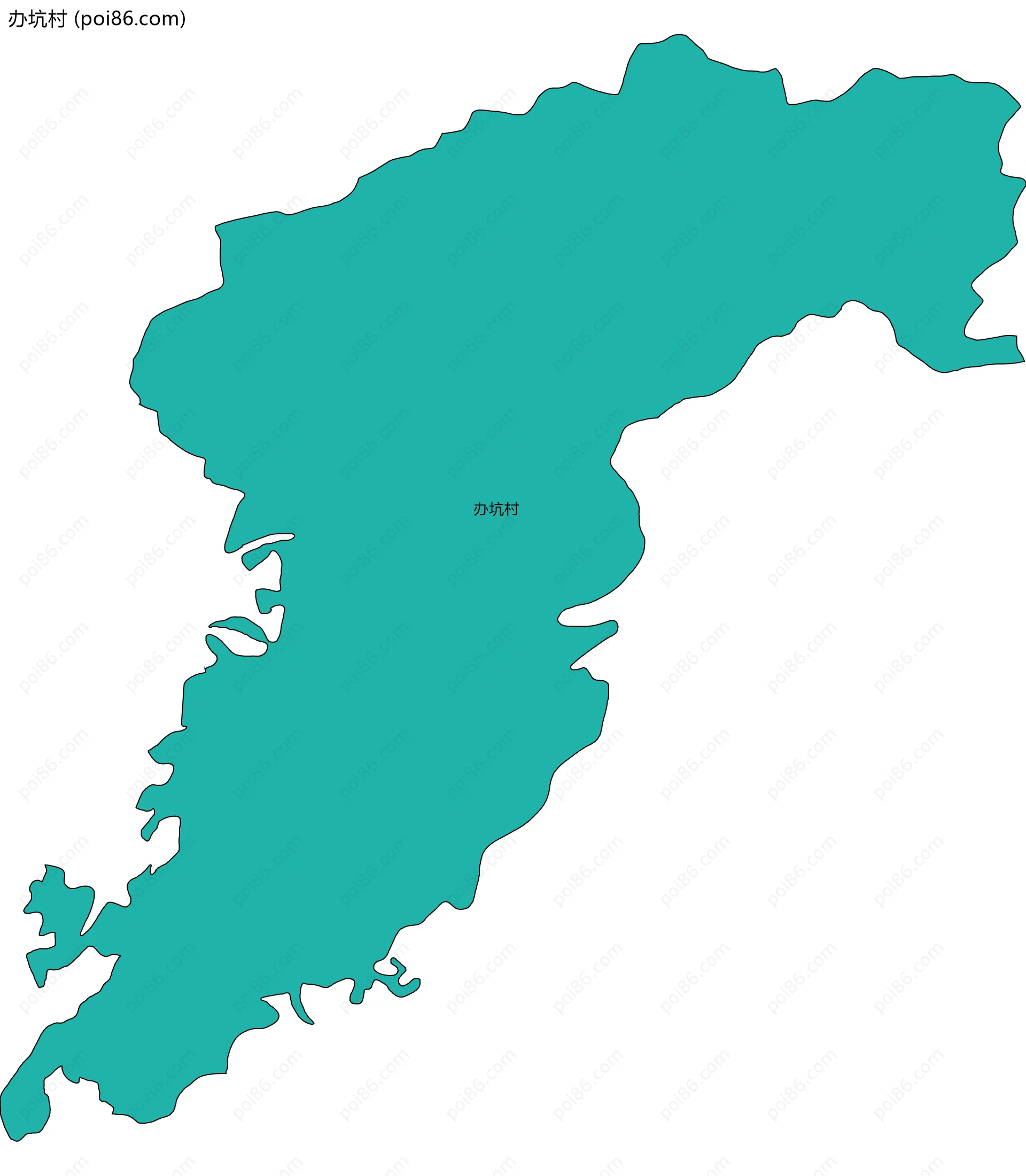 办坑村边界地图