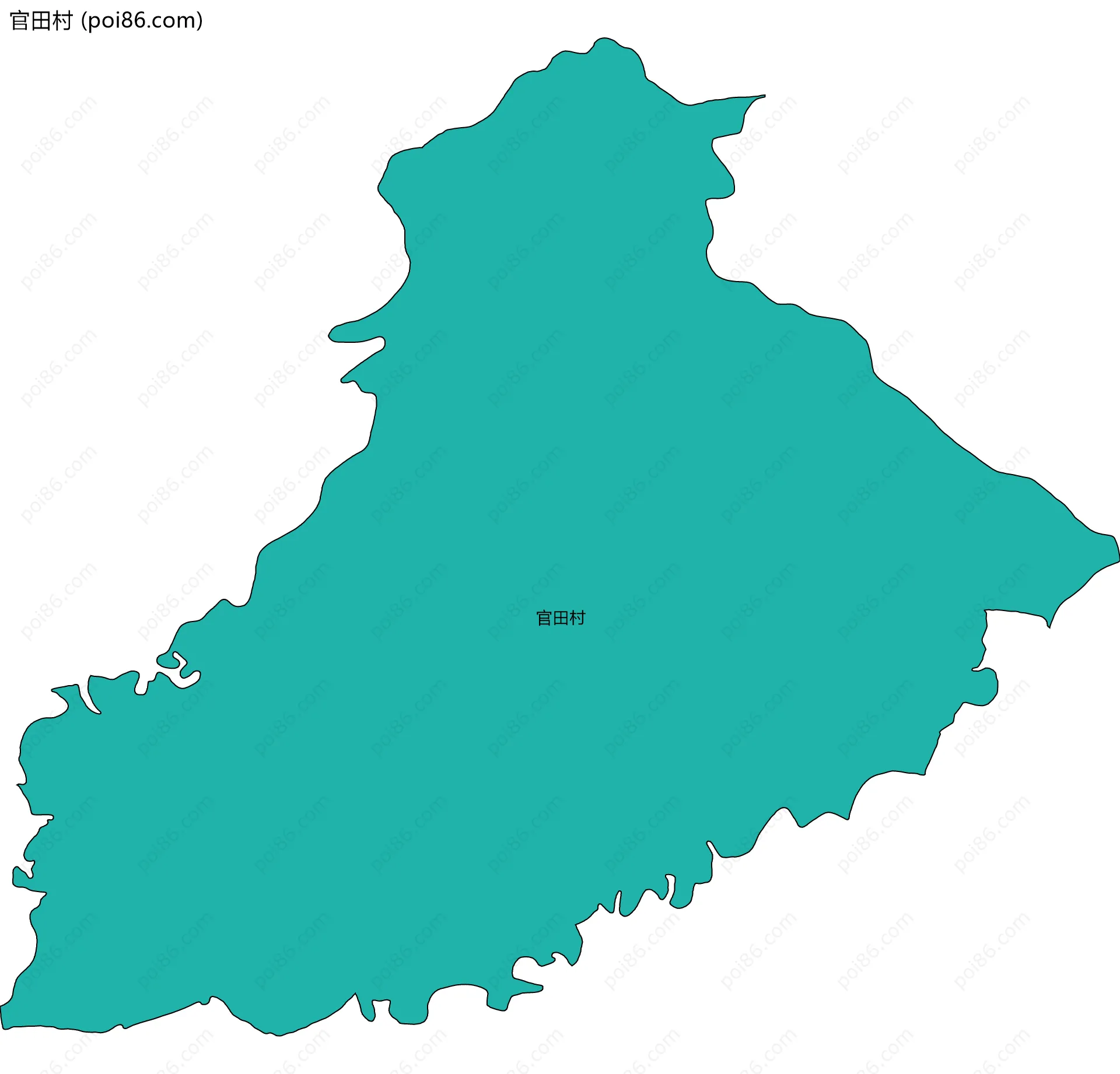 官田村边界地图