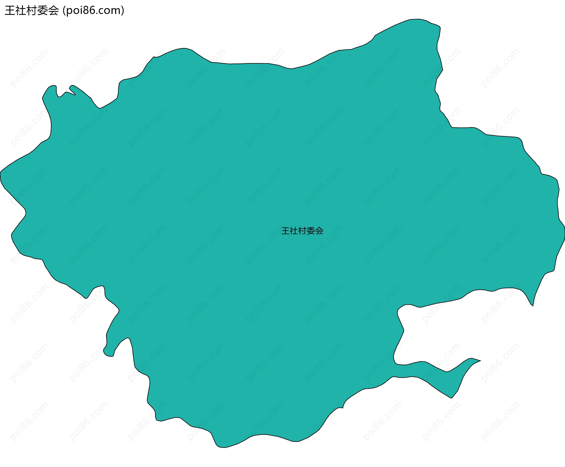 王社村委会边界地图