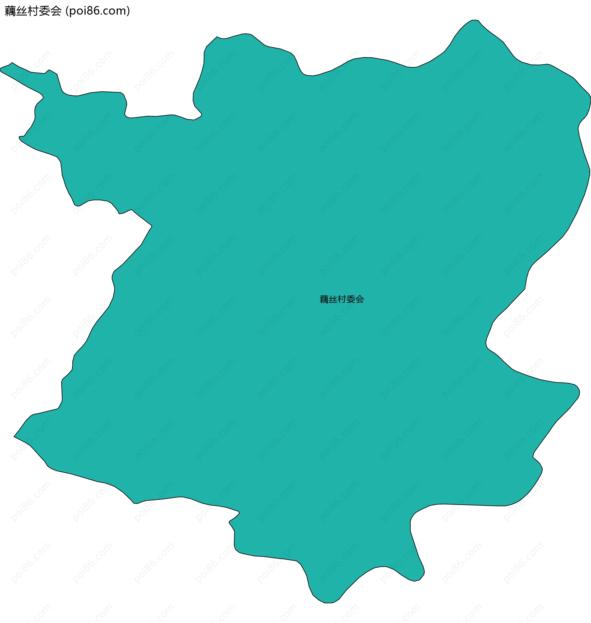 藕丝村委会边界地图