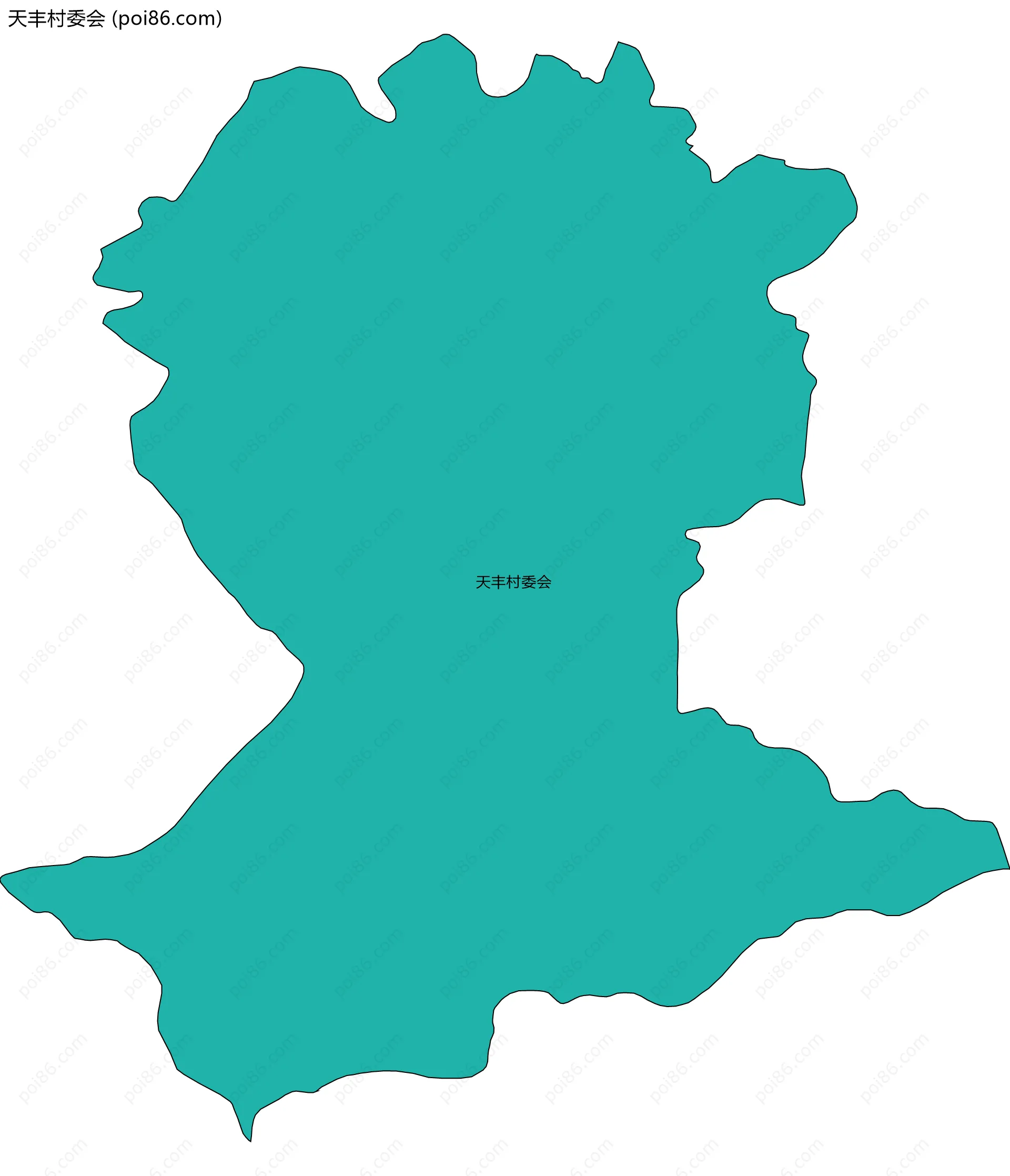 天丰村委会边界地图