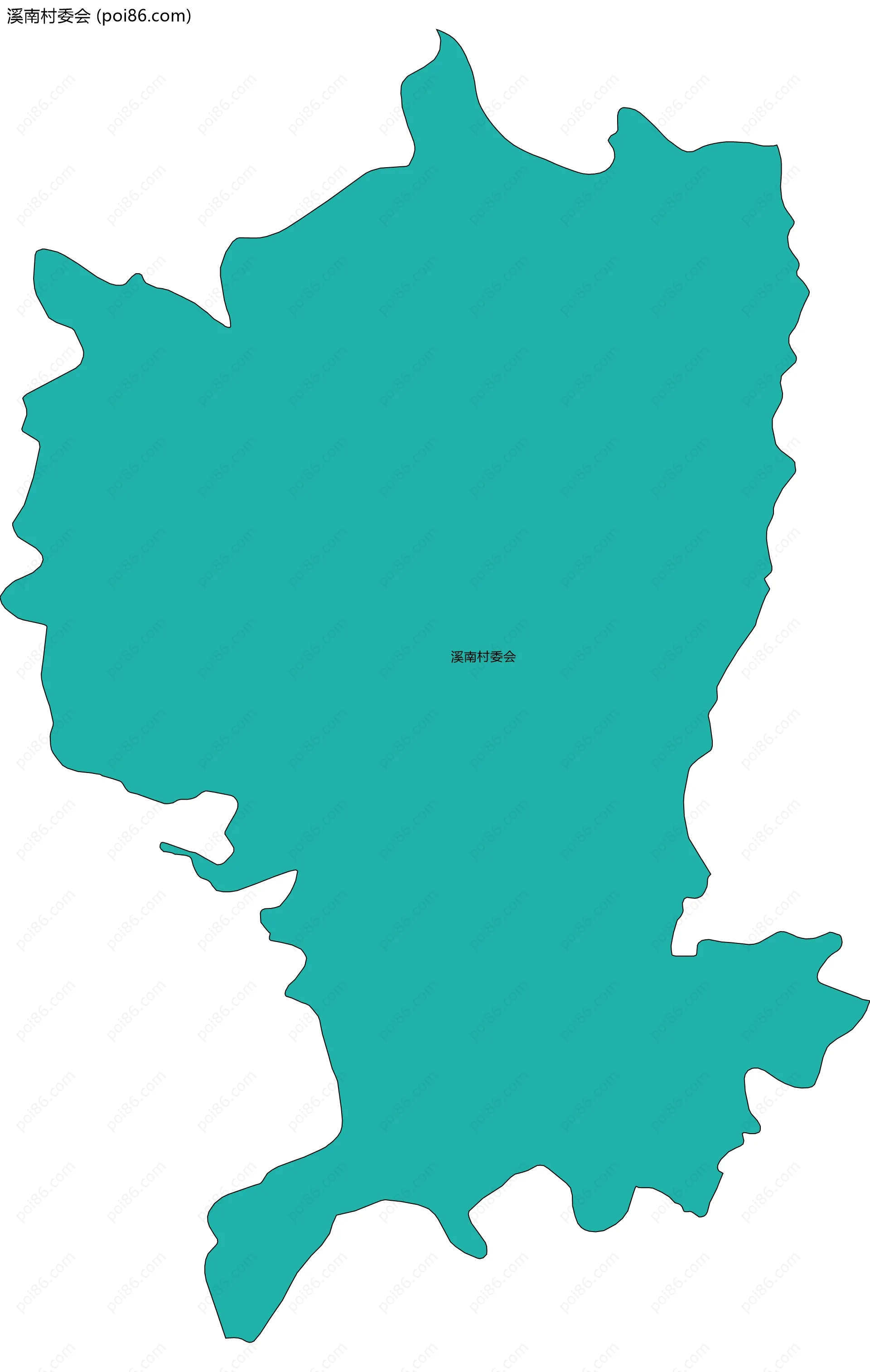 溪南村委会边界地图