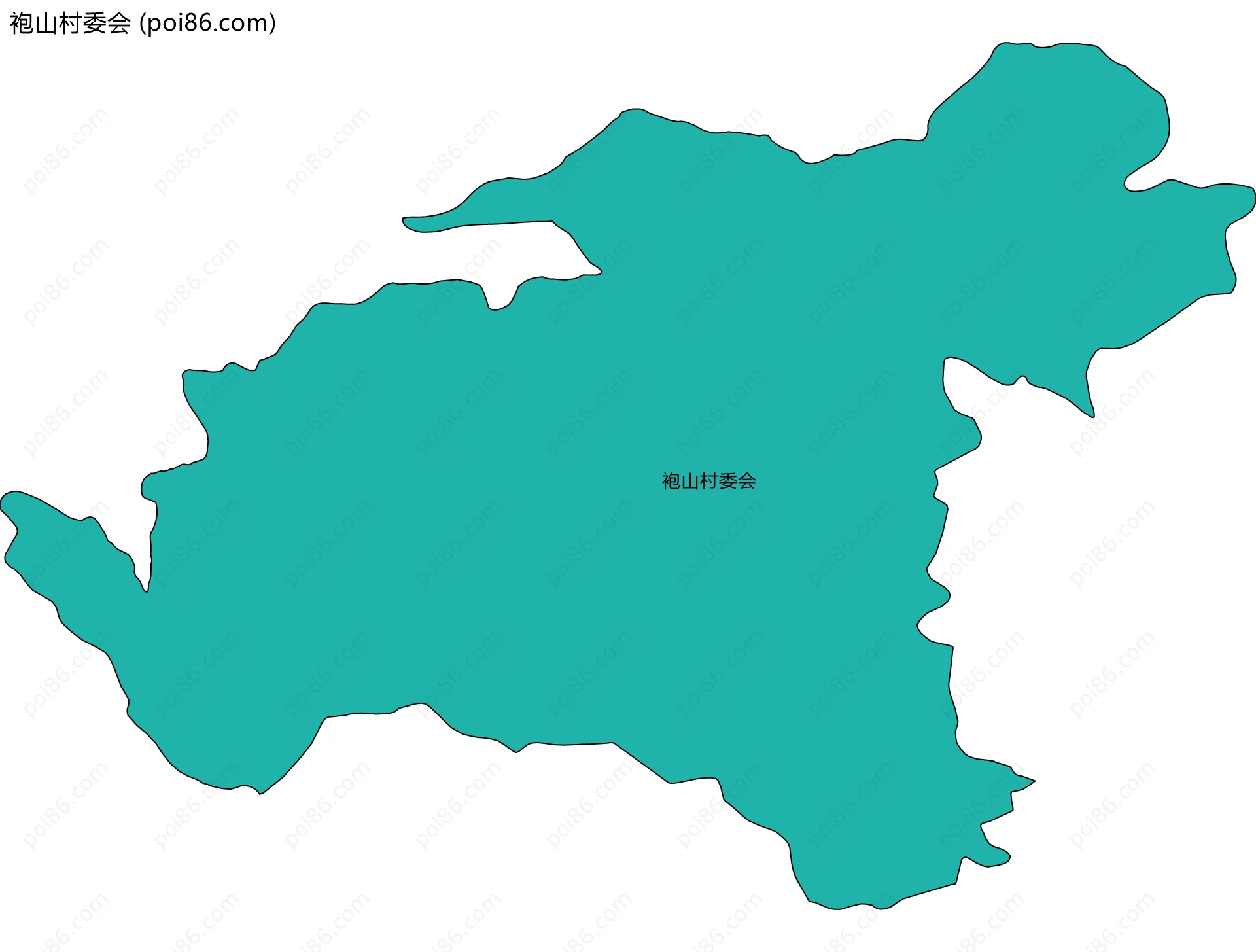 袍山村委会边界地图