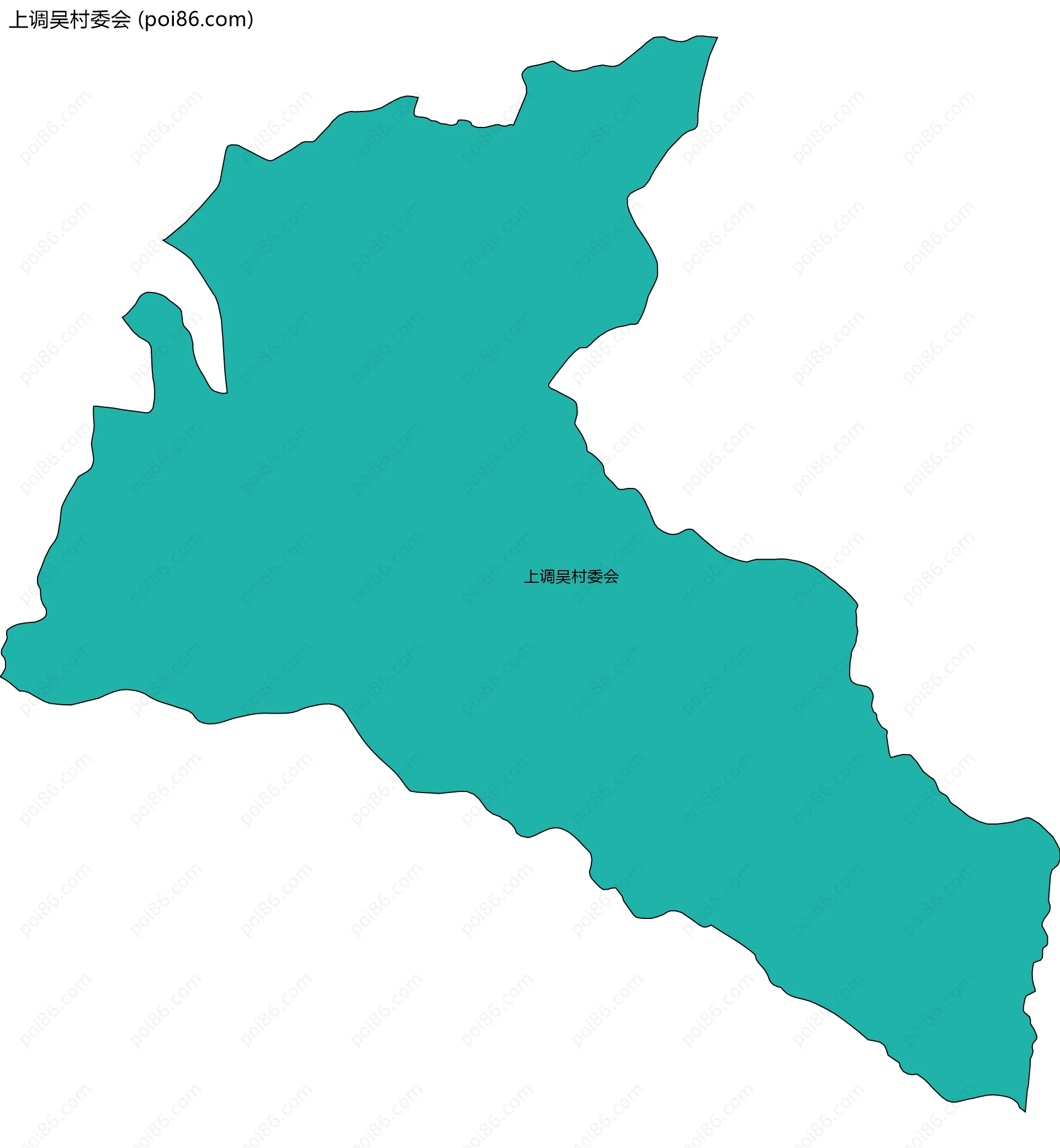 上调吴村委会边界地图