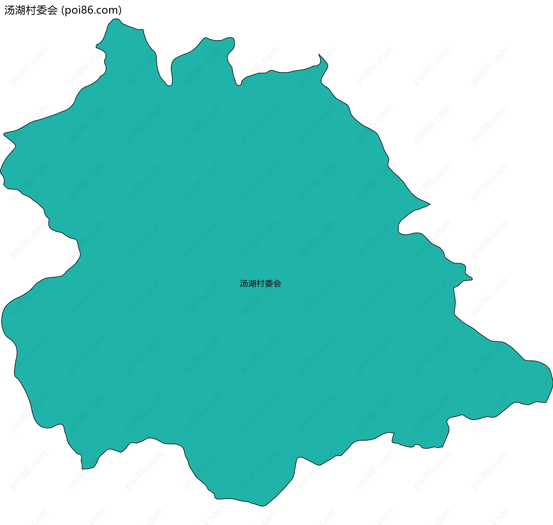 汤湖村委会边界地图