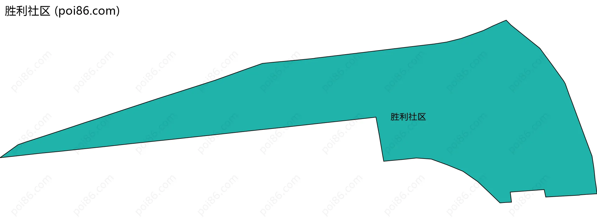 胜利社区边界地图