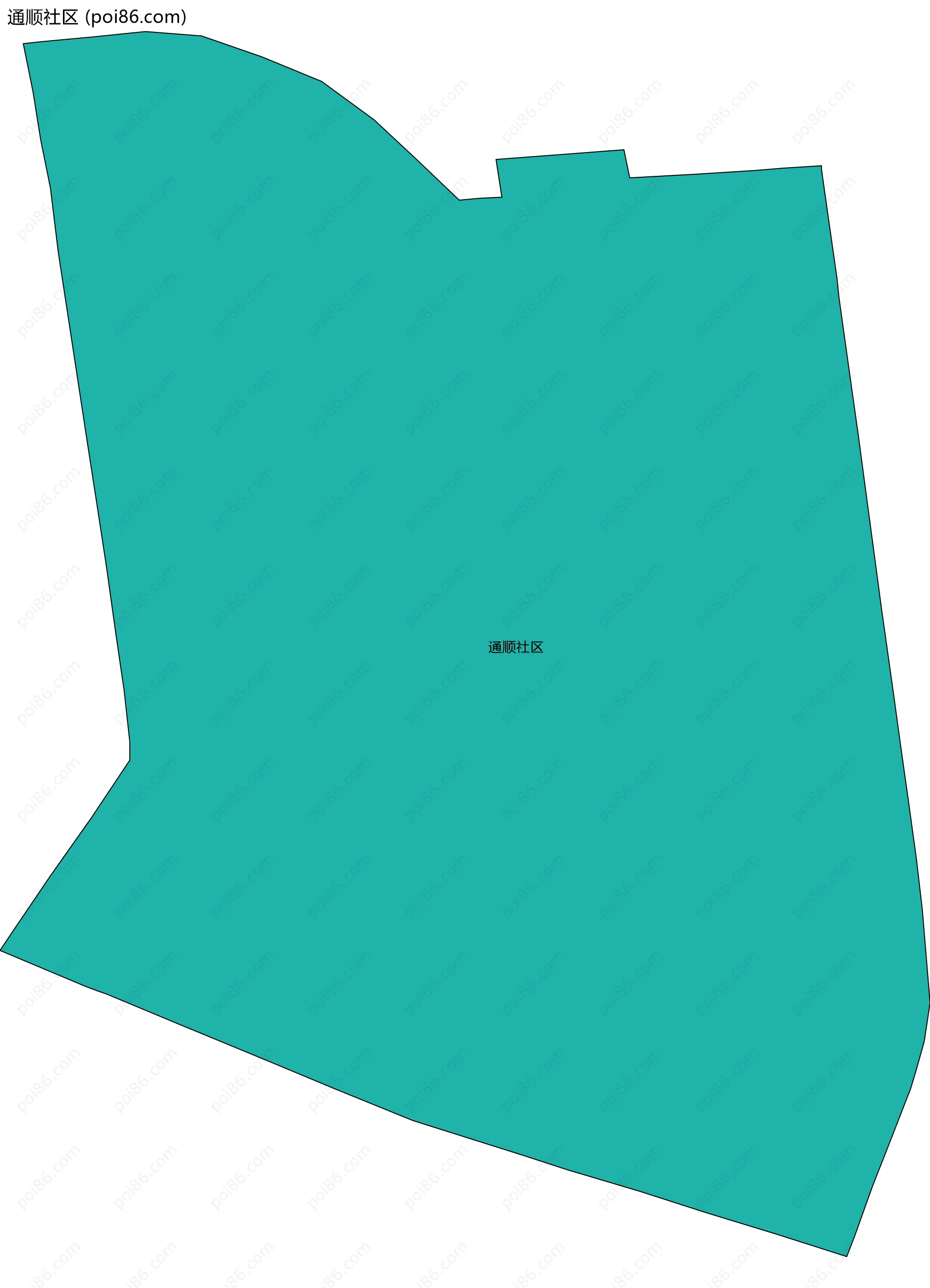 通顺社区边界地图