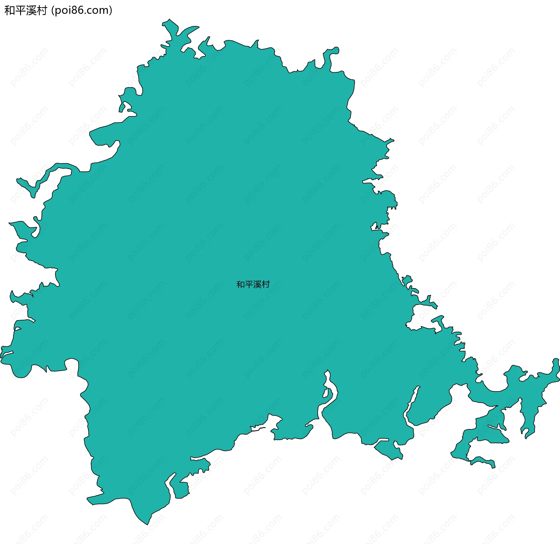 和平溪村边界地图