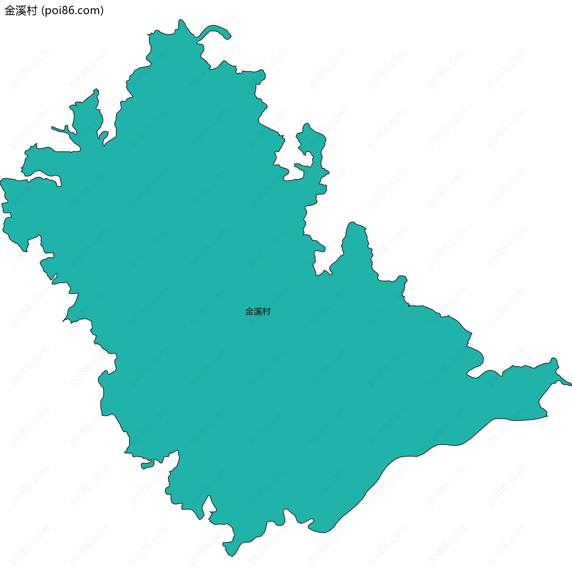金溪村边界地图