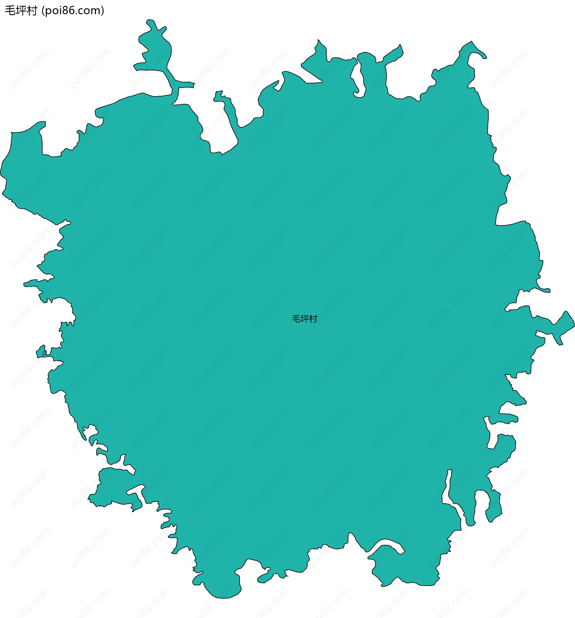 毛坪村边界地图