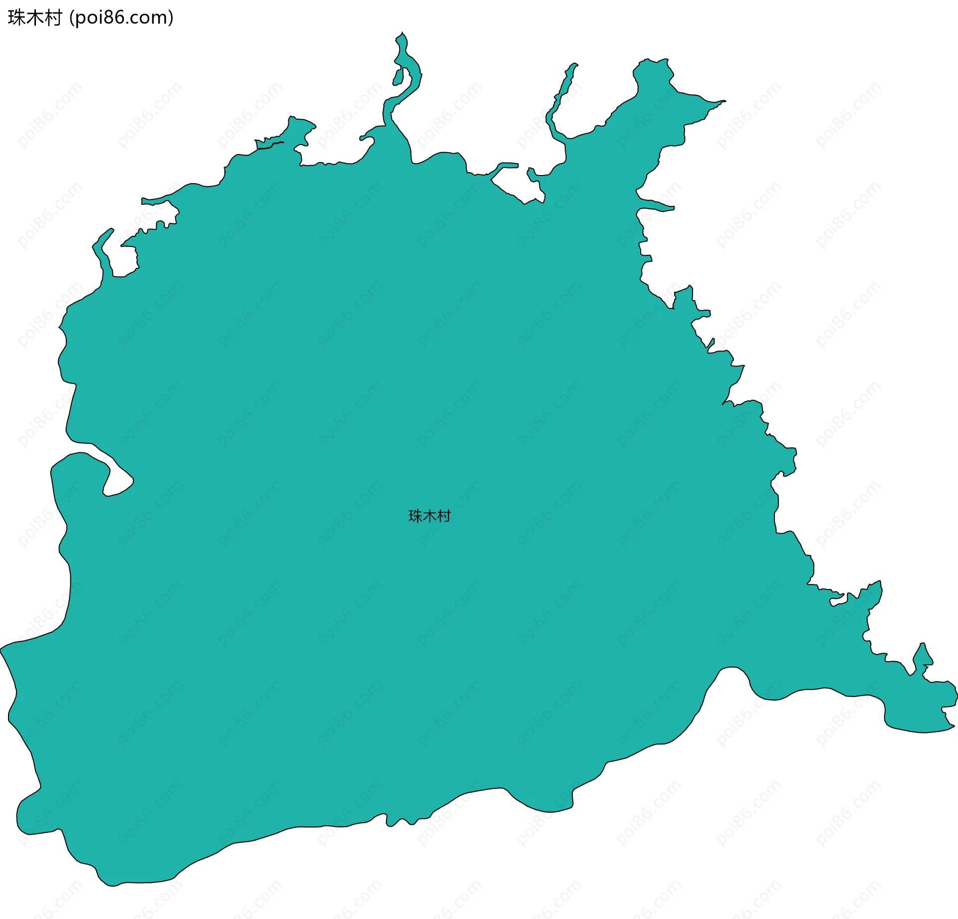 珠木村边界地图