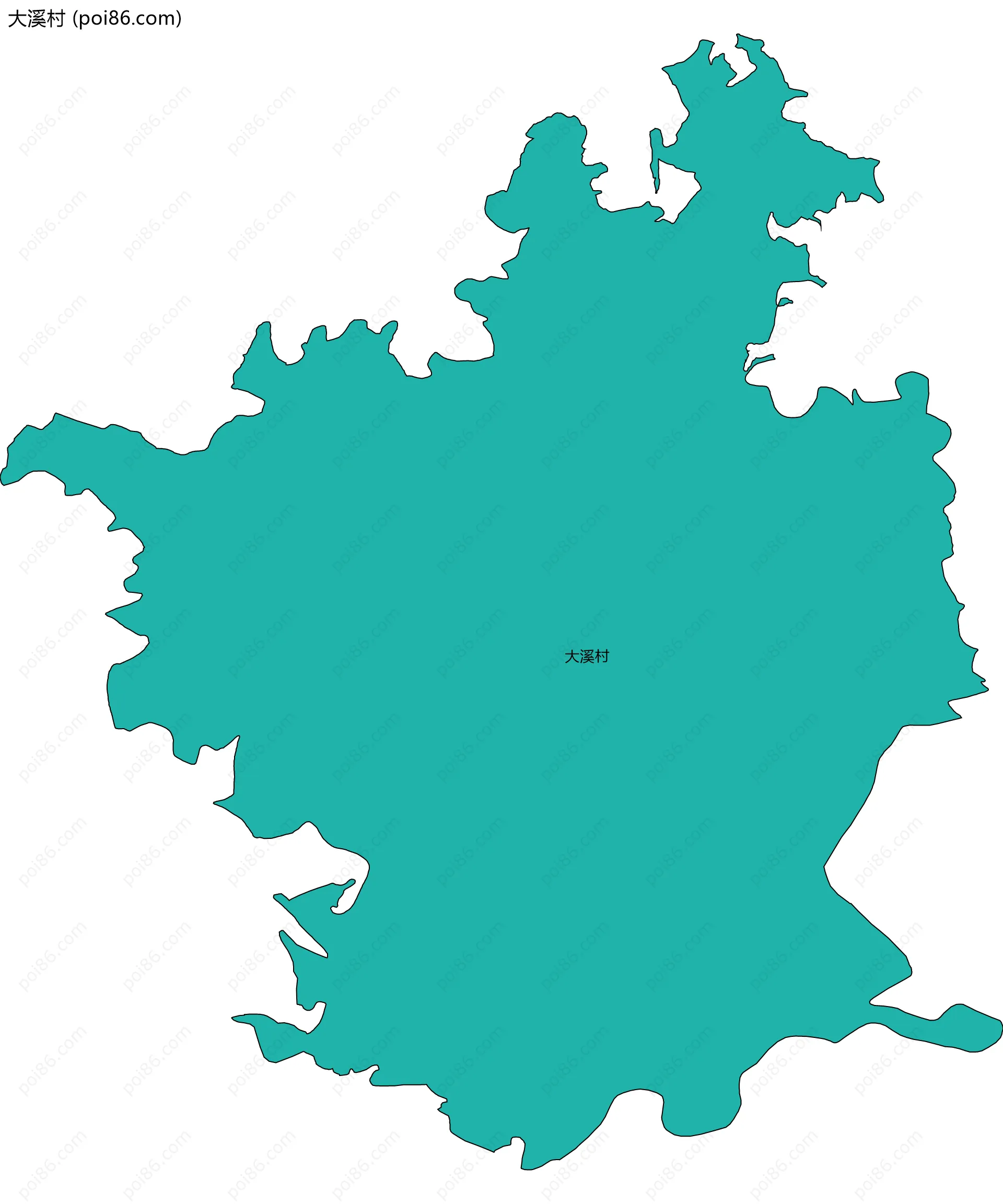 大溪村边界地图