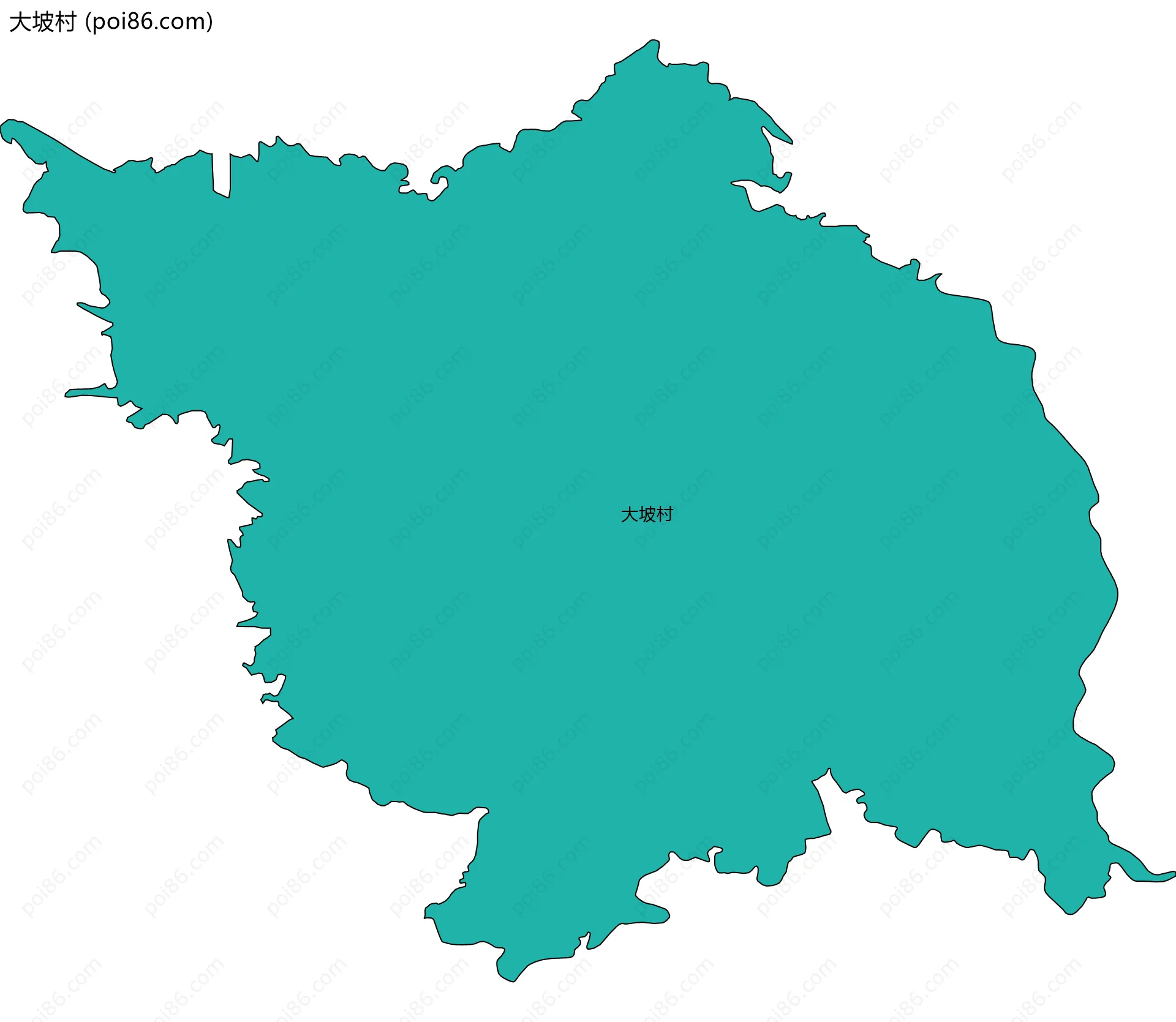 大坡村边界地图