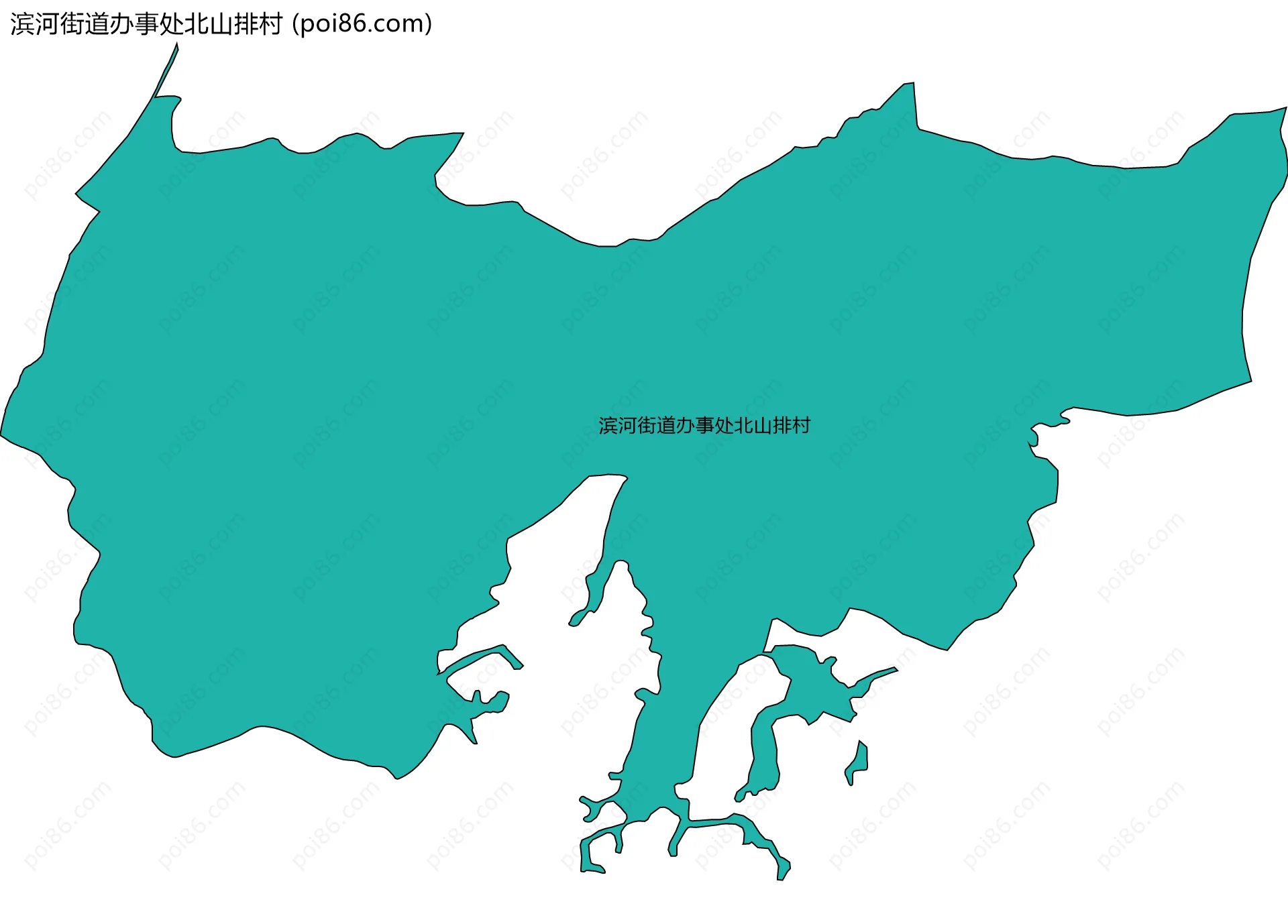 滨河街道办事处北山排村边界地图