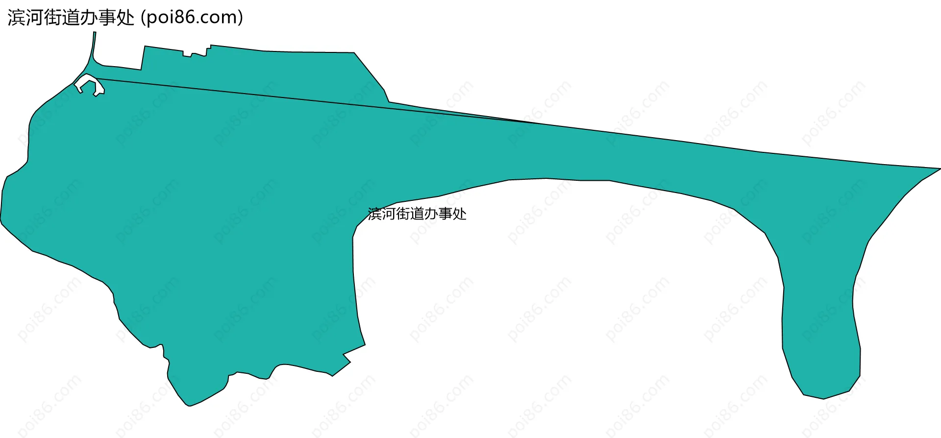 滨河街道办事处边界地图