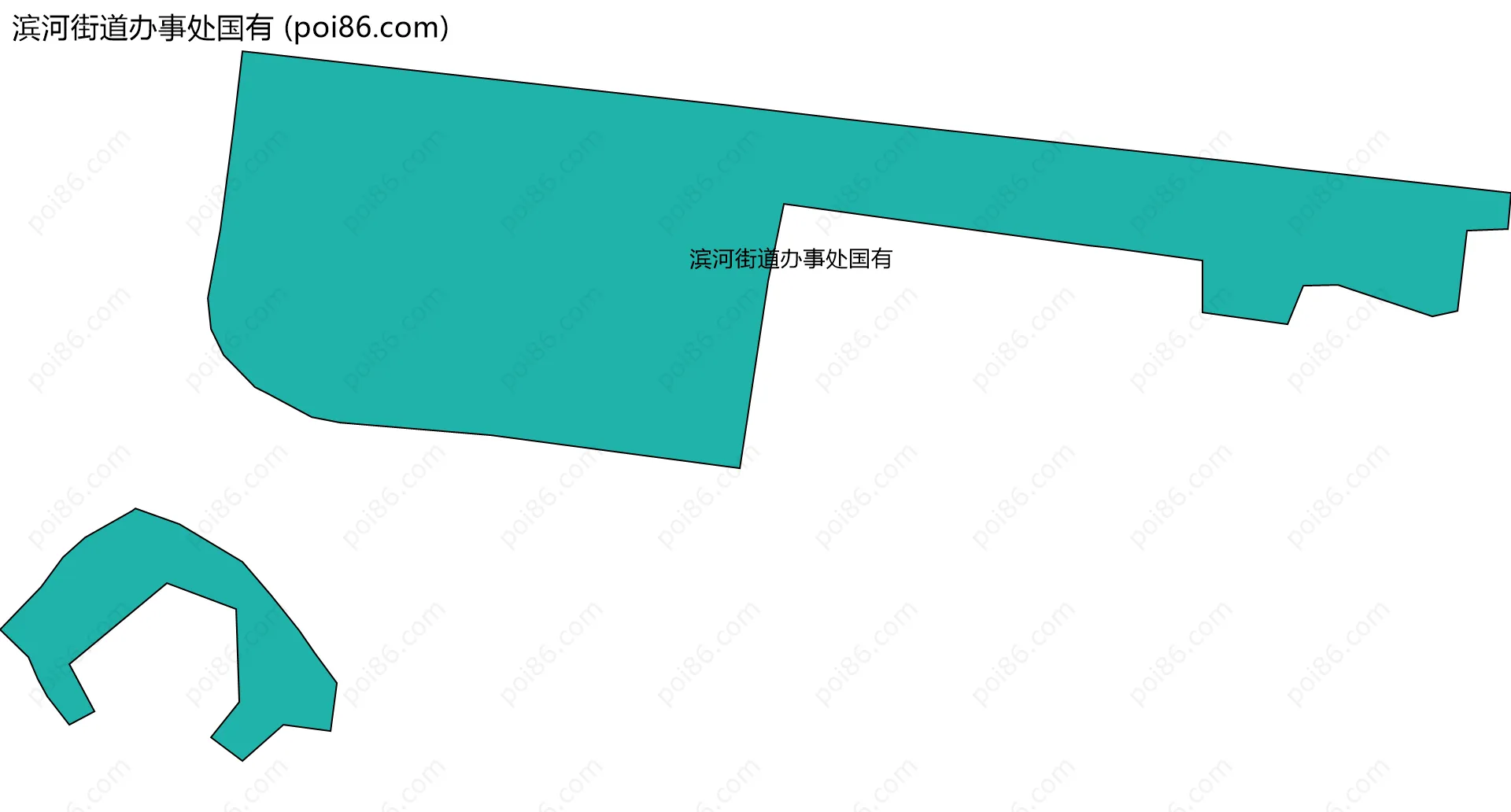滨河街道办事处国有边界地图