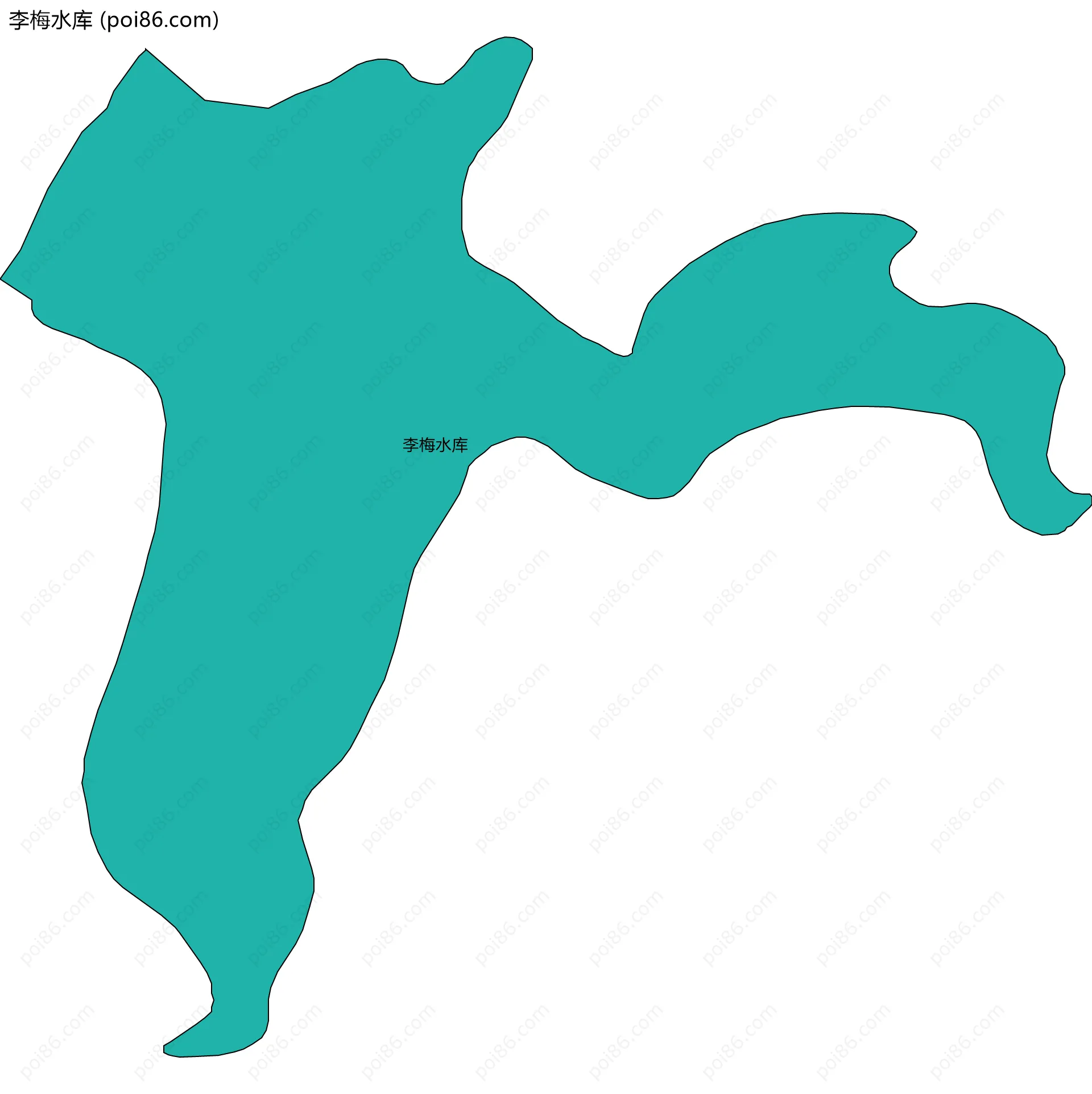 李梅水库边界地图