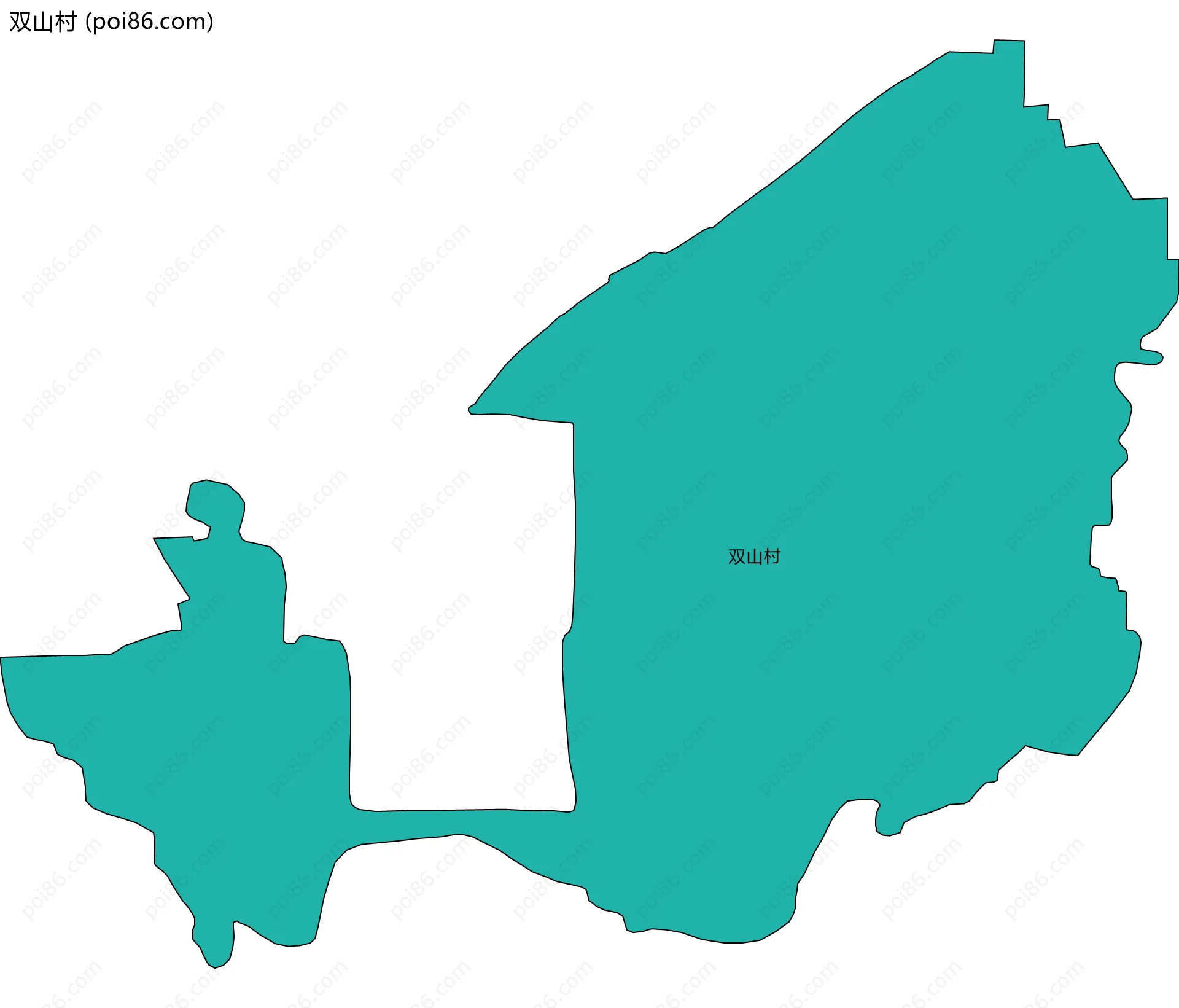 双山村边界地图