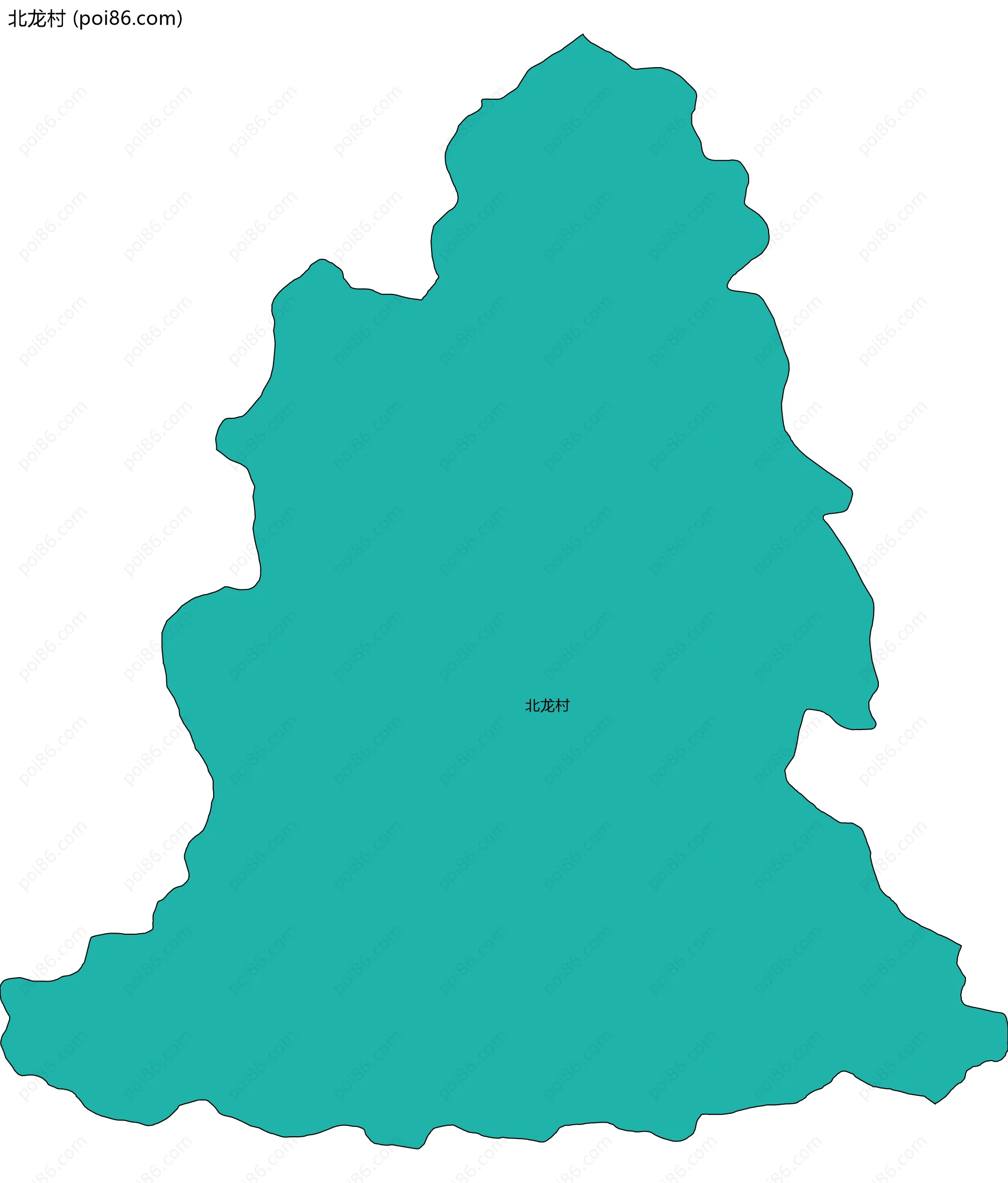 北龙村边界地图