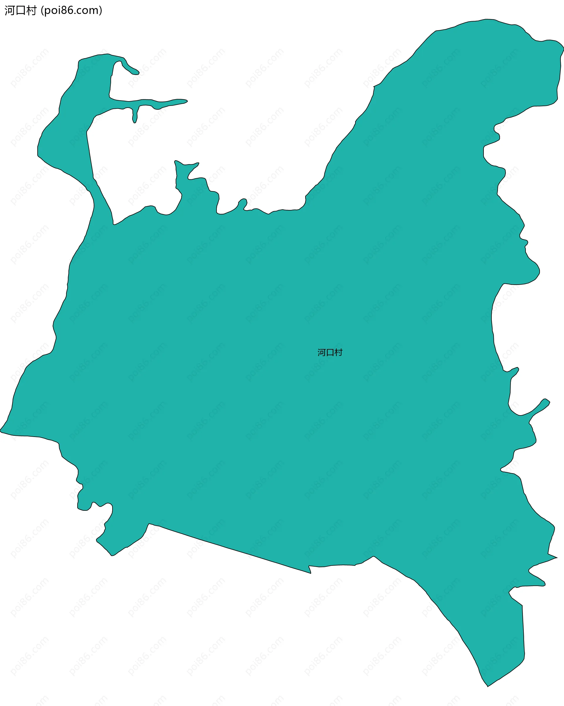 河口村边界地图