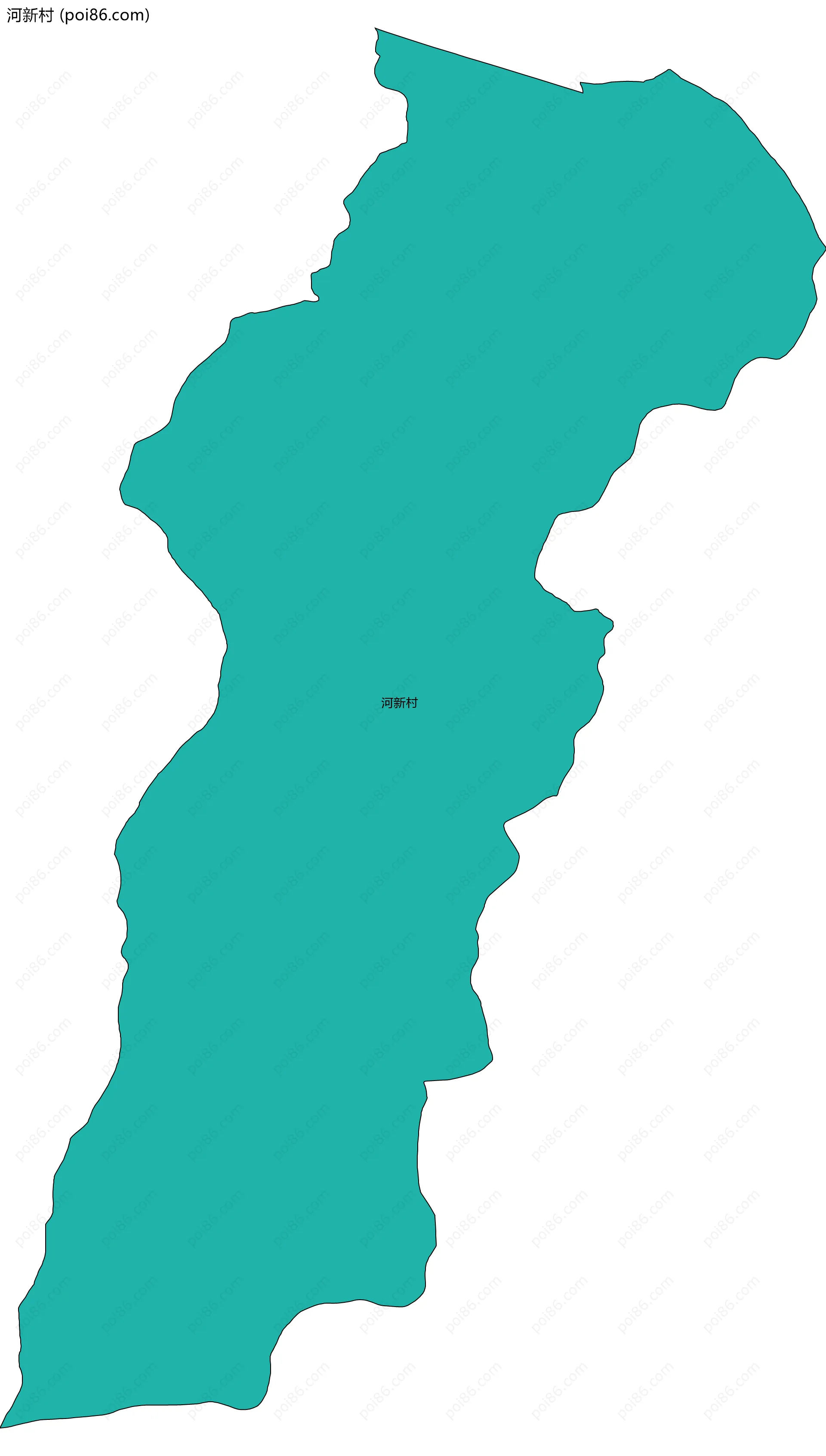 河新村边界地图