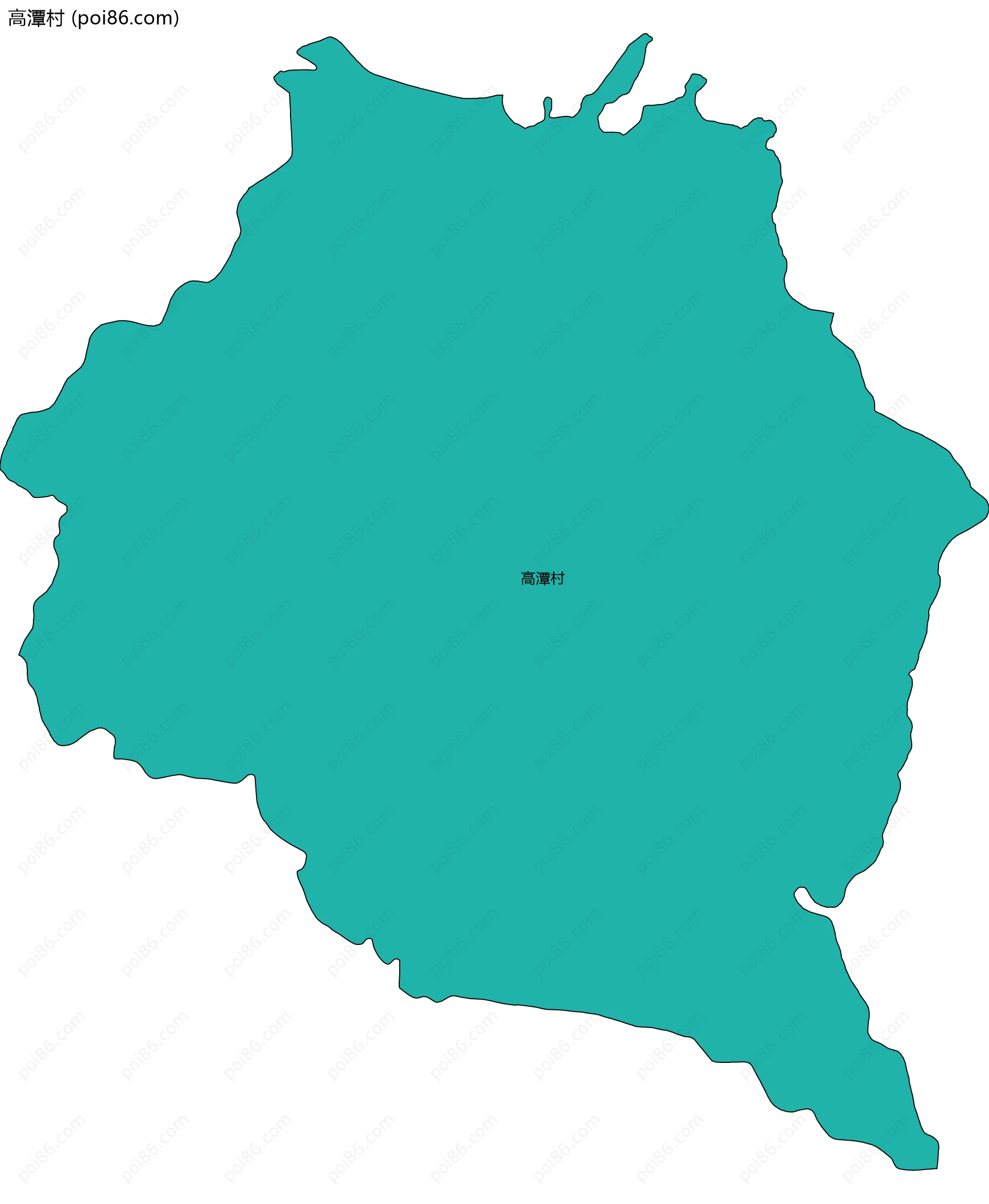 高潭村边界地图