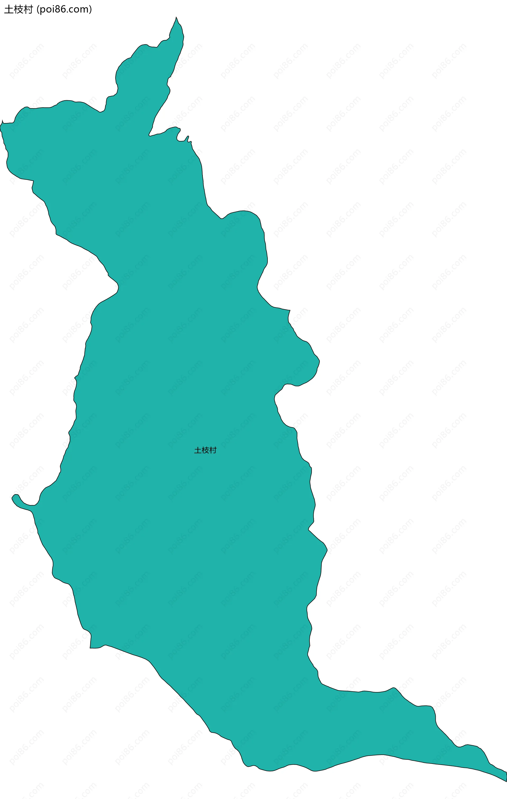 土枝村边界地图
