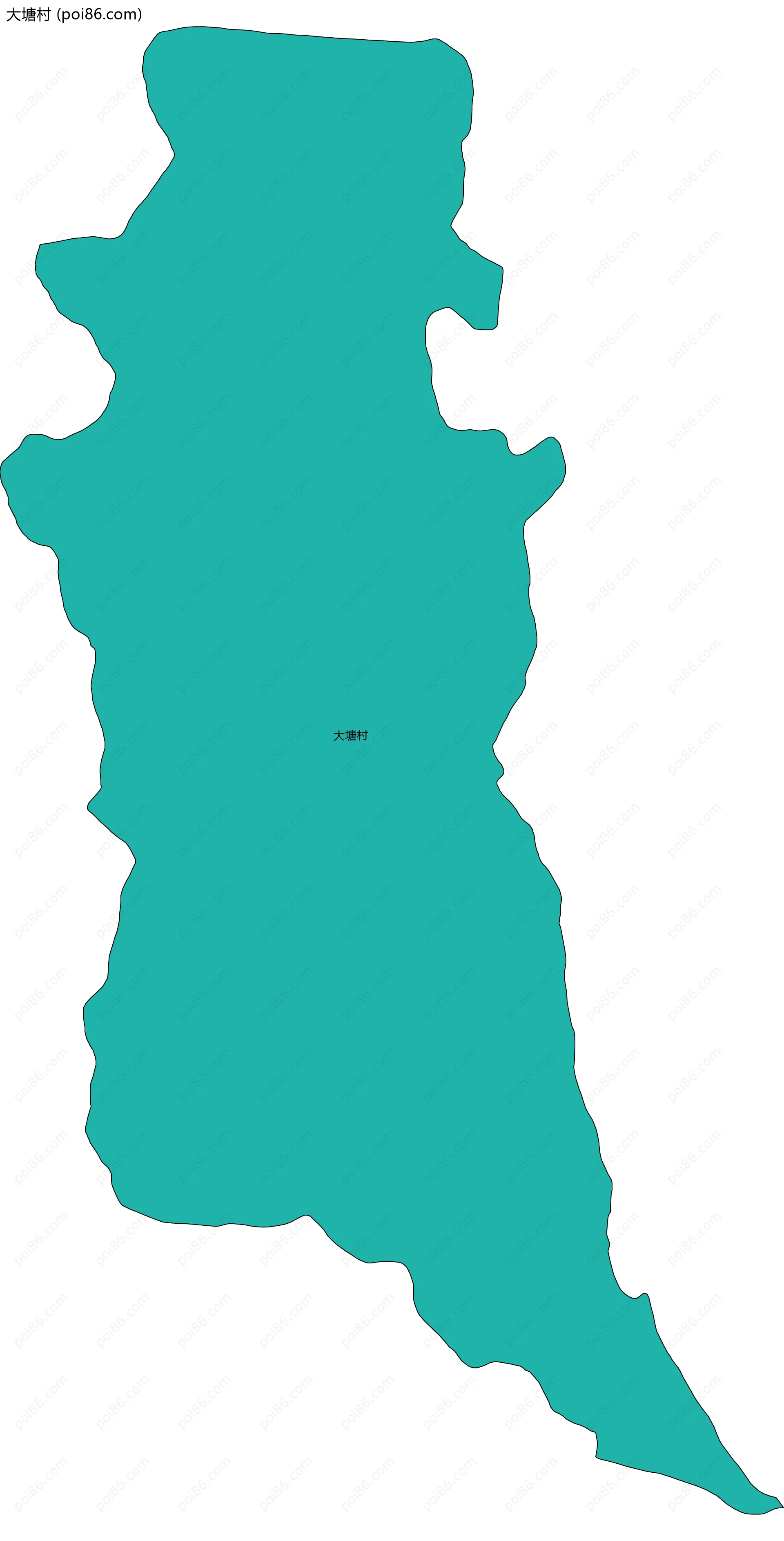 大塘村边界地图