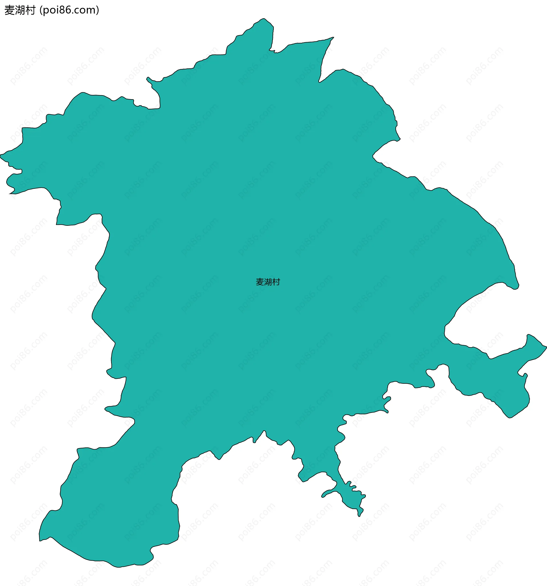 麦湖村边界地图