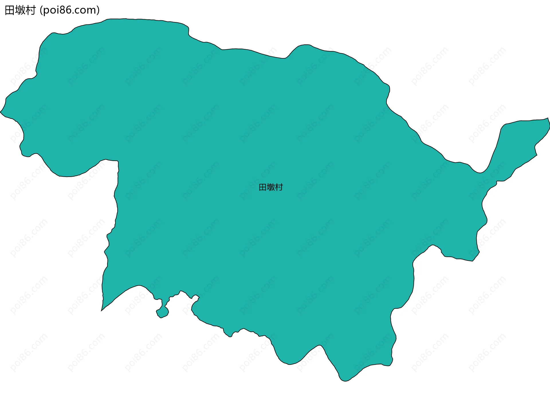 田墩村边界地图
