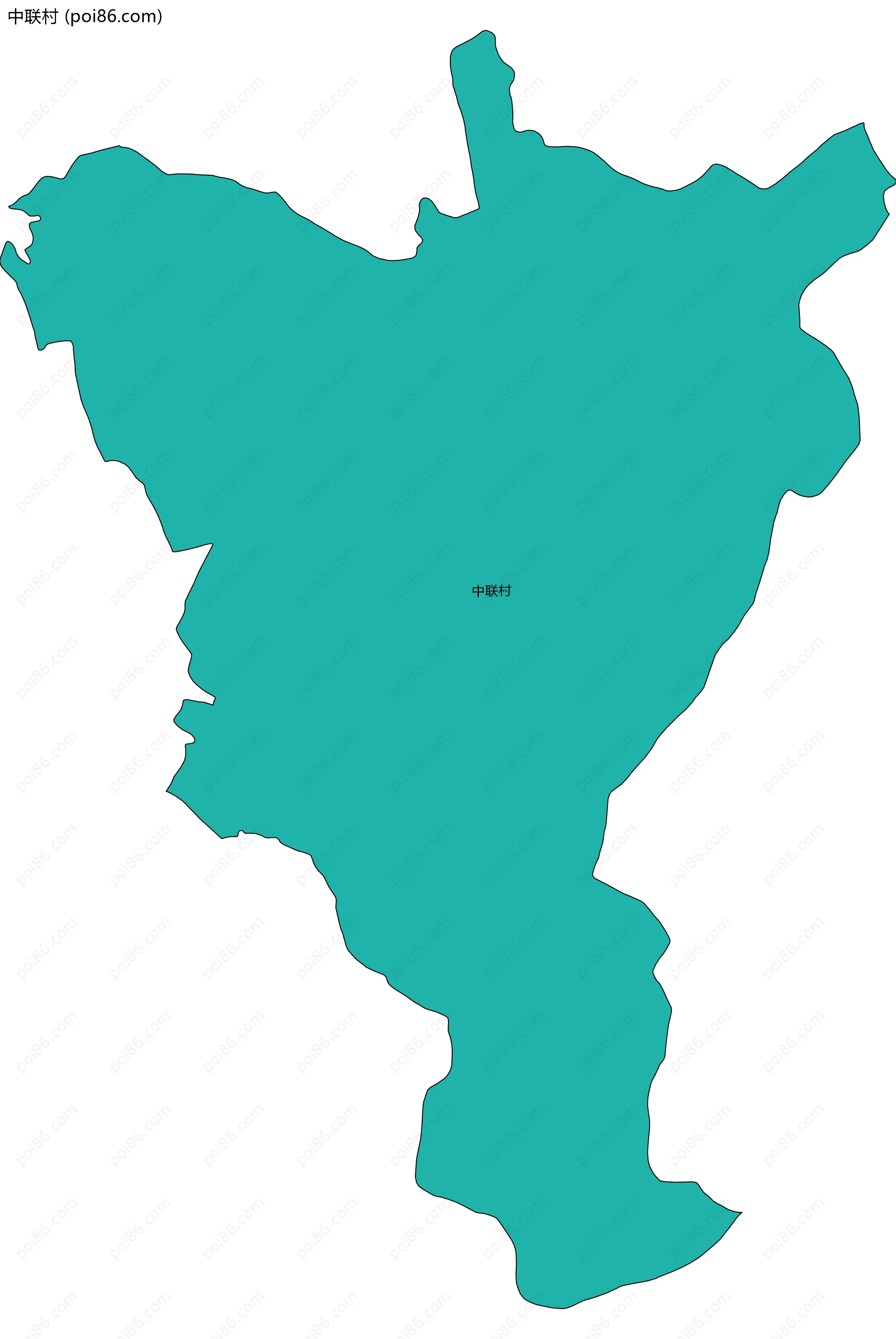 中联村边界地图