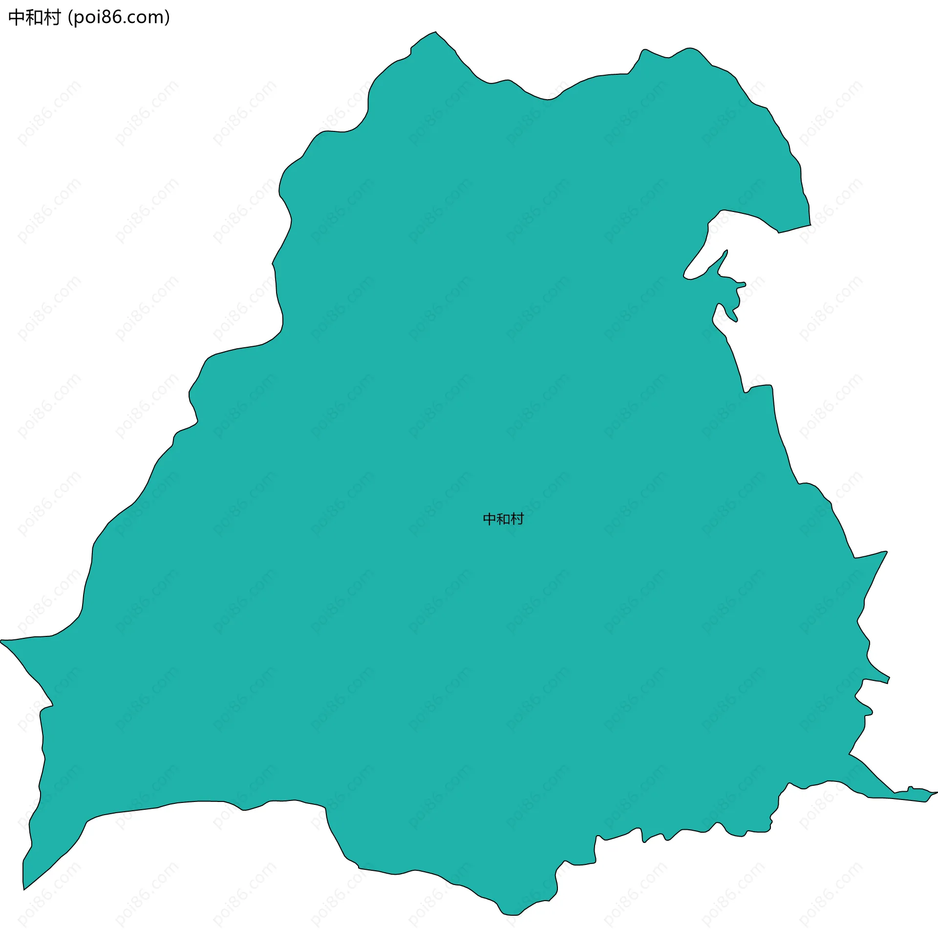 中和村边界地图