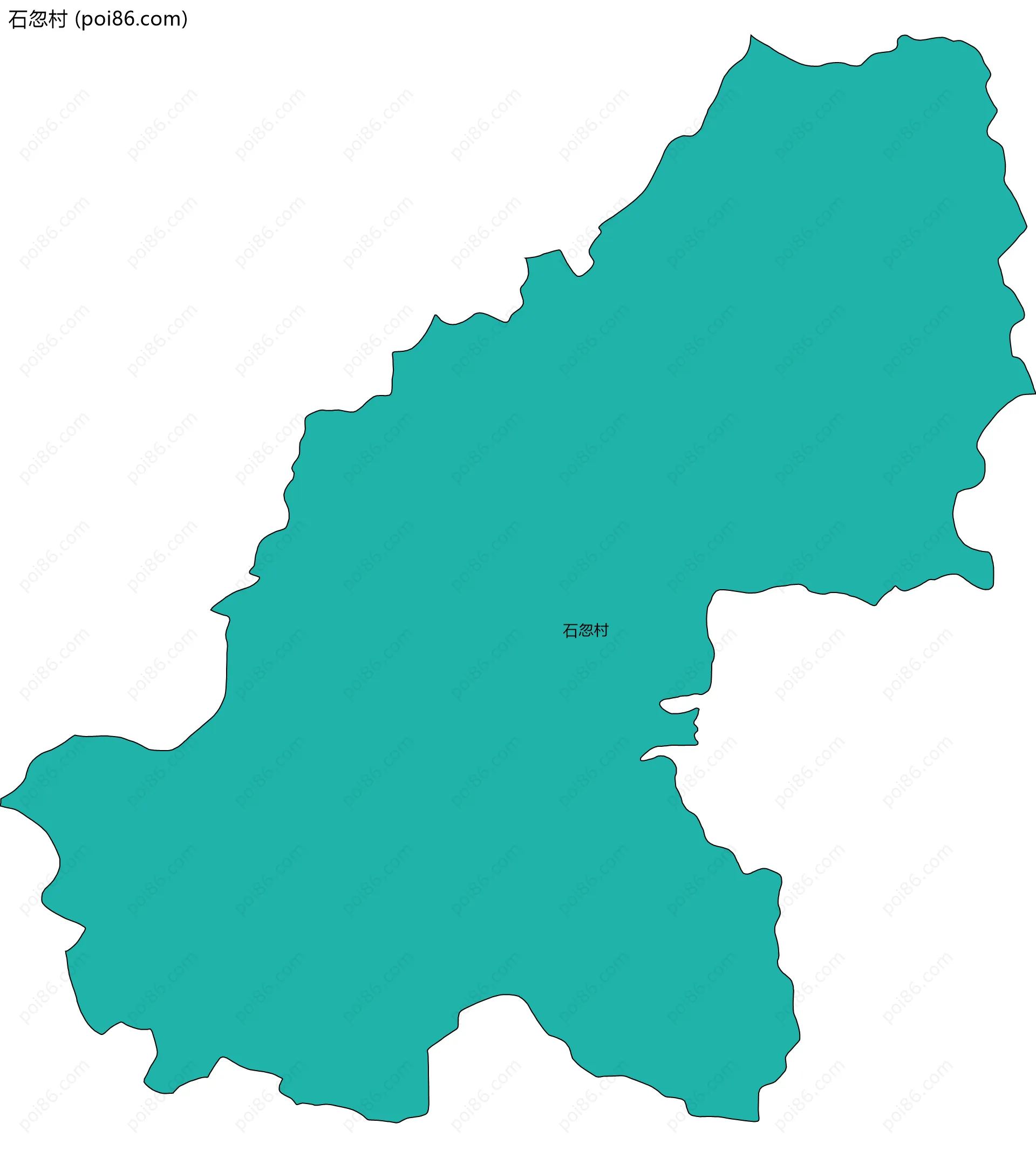 石忽村边界地图