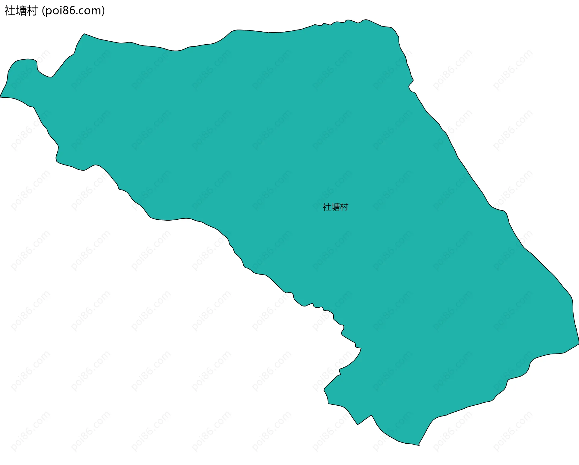 社塘村边界地图
