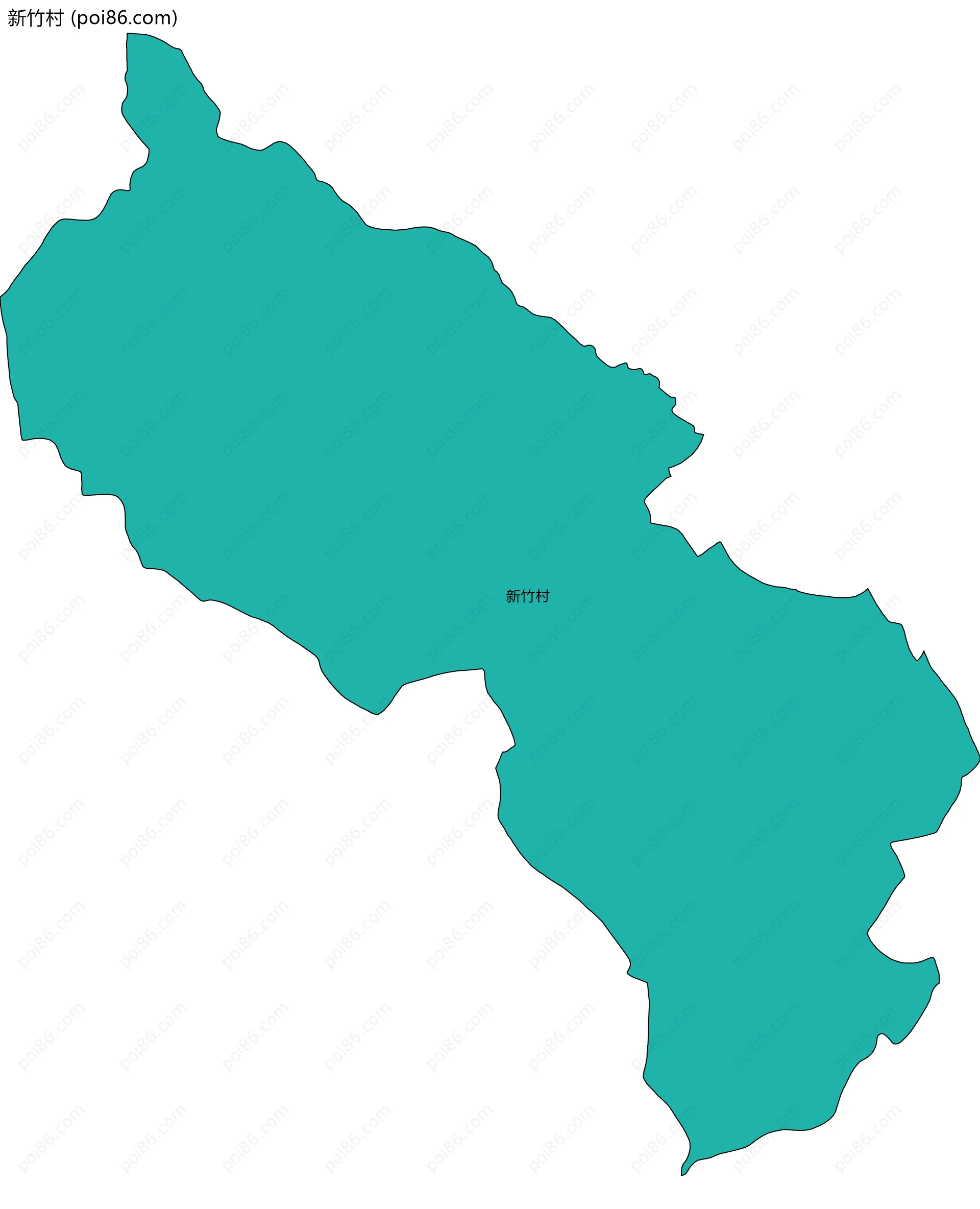 新竹村边界地图