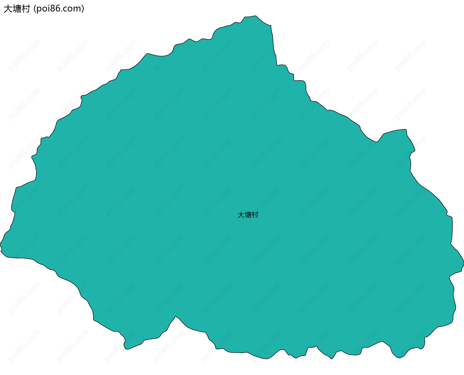 大塘村边界地图