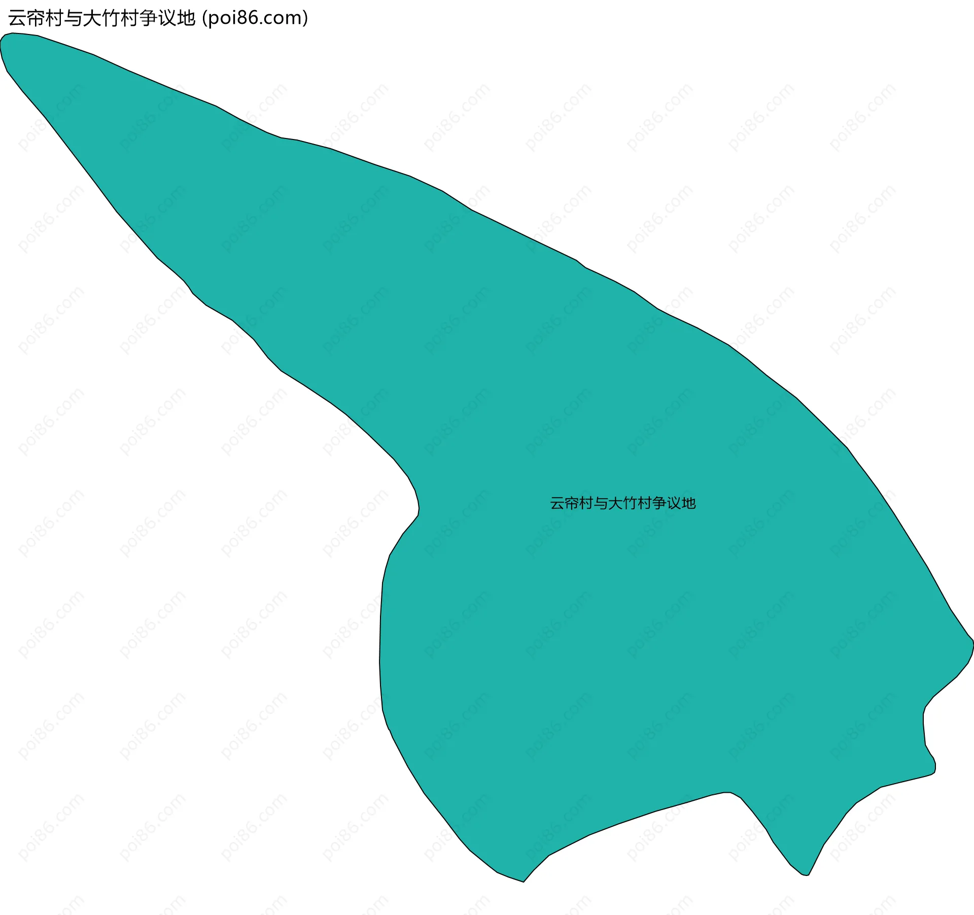 云帘村与大竹村争议地边界地图