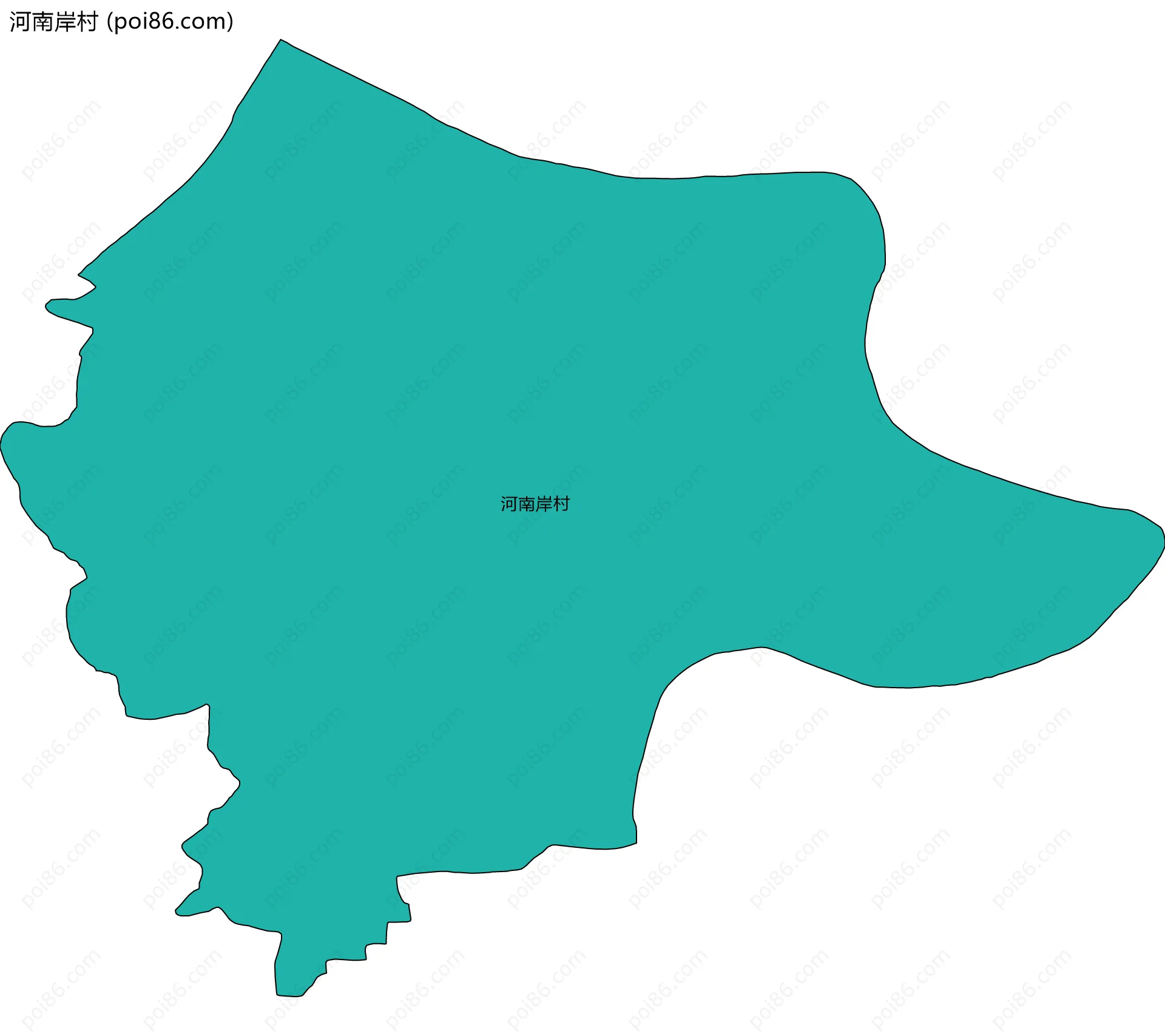 河南岸村边界地图
