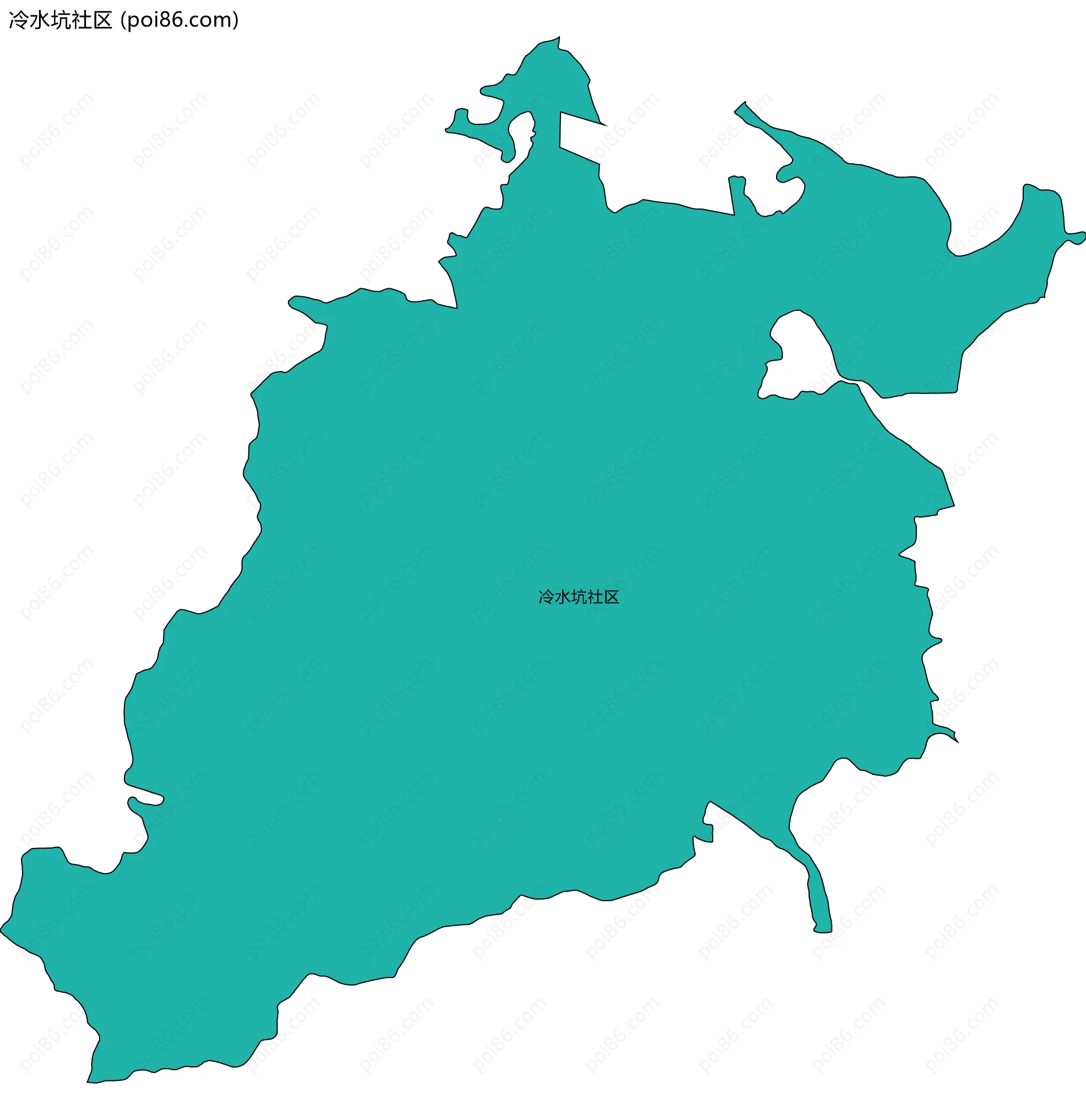 冷水坑社区边界地图